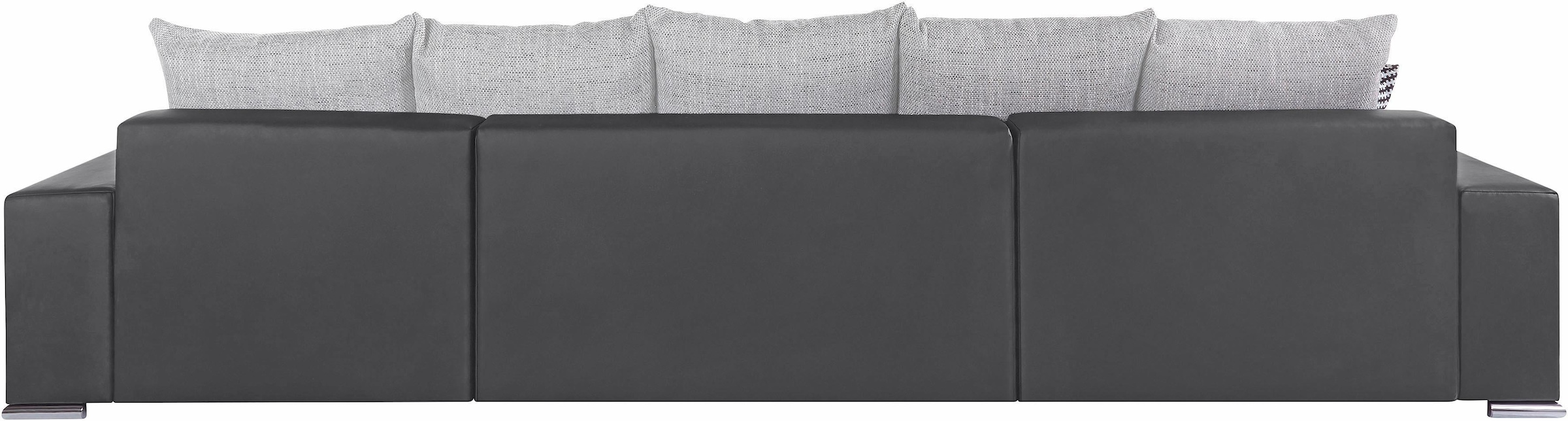 COLLECTION AB Wohnlandschaft »XXL-Josy U-Form, Breite 333 cm, mit 2 Recamieren 77 & 97 cm«, inkl. Bettfunktion, Bettkasten, mit 5 gleich großen Rückenkissen