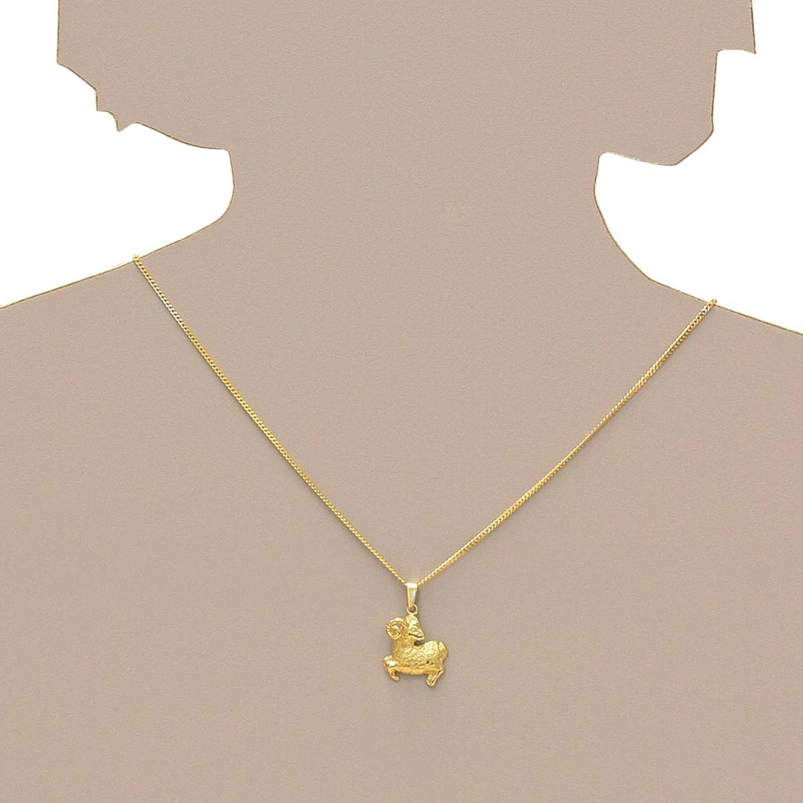 OSTSEE-SCHMUCK Kettenanhänger »- Tierkreiszeichen Widder - Gold 585/000 -,«