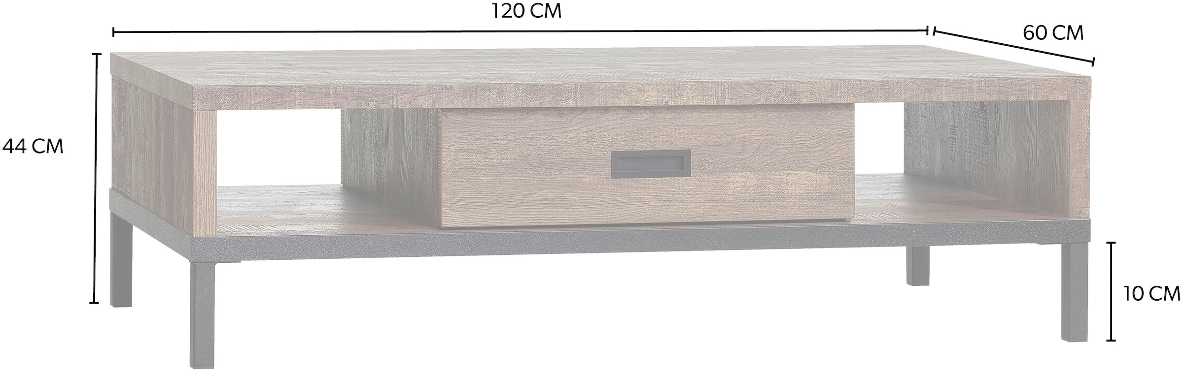 OMG Design Couchtisch »Stanley« 1 Stk. tlg. mit Schublade und Stauräumen