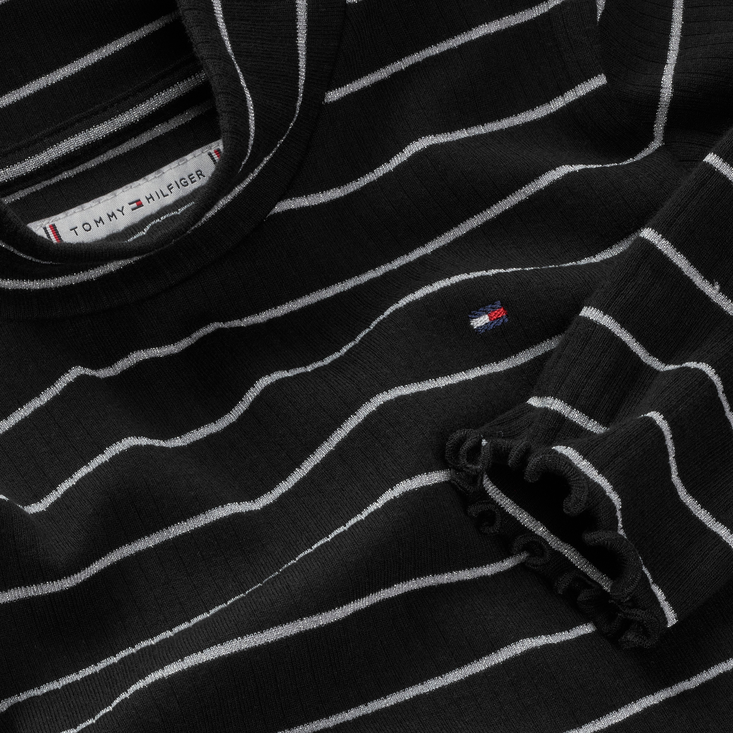 Tommy Hilfiger Langarmshirt »SPARKLE STRIPE MOCK NECK L/S« Kinder bis 16 Jahre