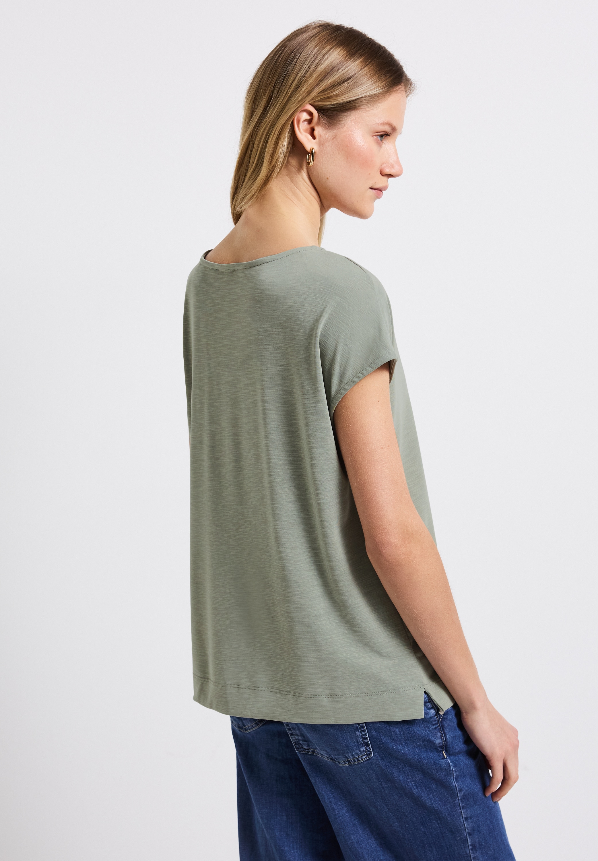 STREET ONE T-Shirt, mit Wording aus Schmucksteinen