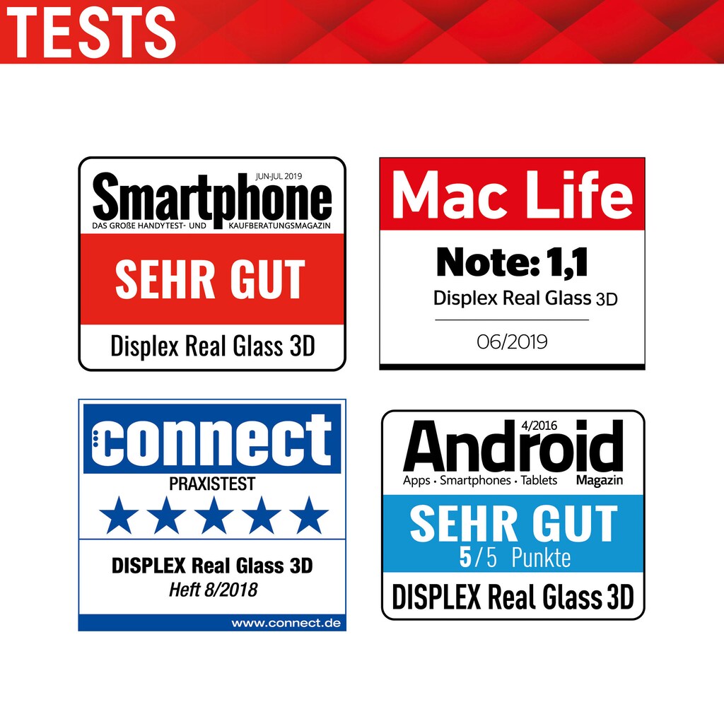 Displex Displayschutzfolie »DISPLEX 3in1 UltraCare Glass FC für iPhone 13 Pro Max«