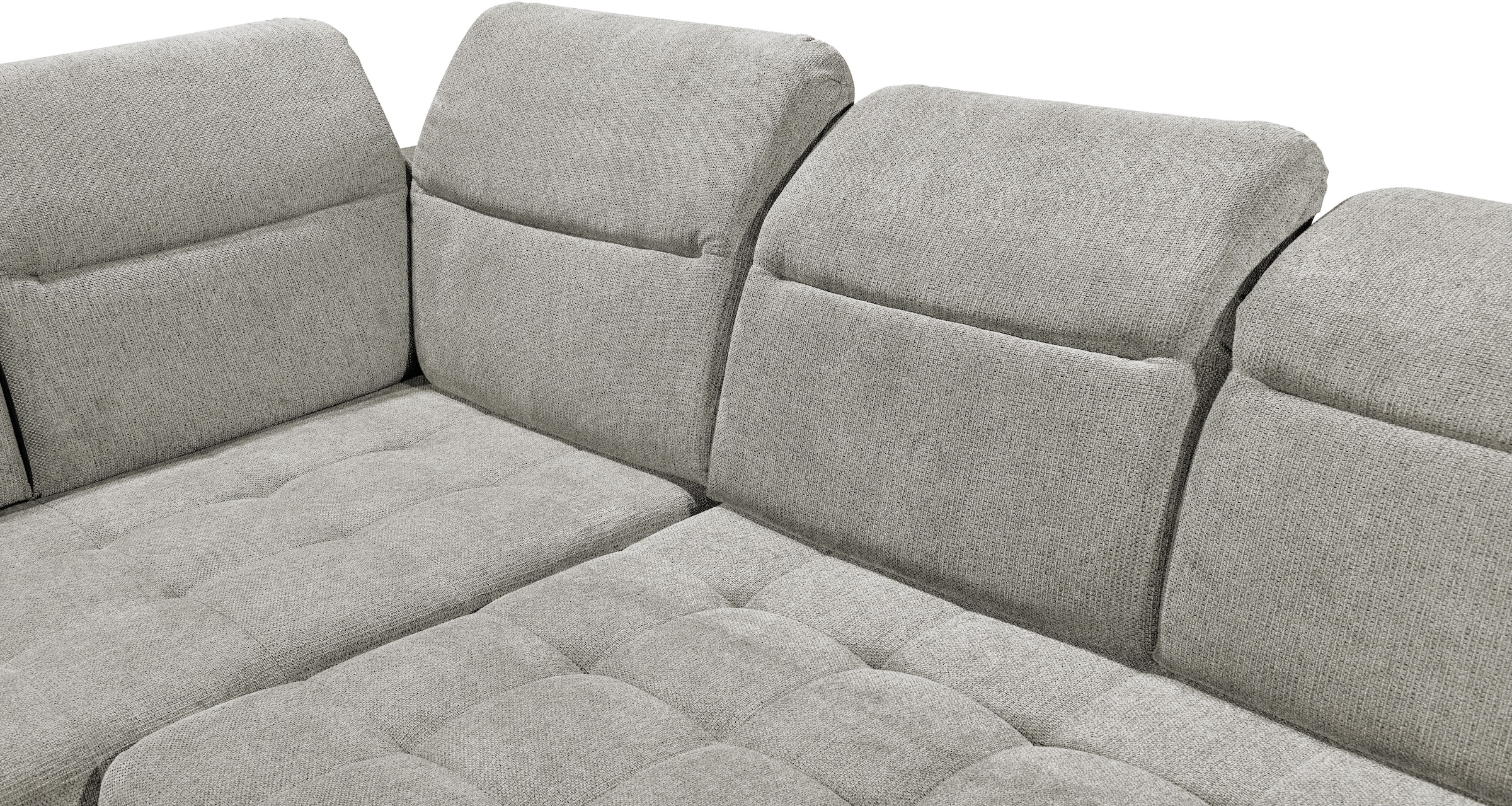 ED EXCITING DESIGN Ecksofa »Rockdale L-Form mit Bettfunktion, Bettkasten« Kopfteilverstellung, Sitztiefenverstellung & USB-Port