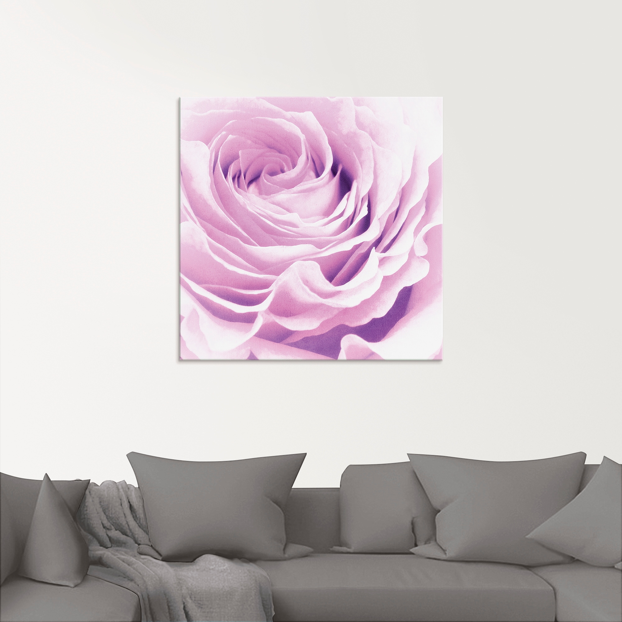 Artland Glasbild »Pastell Rose«, Blumen, (1 St.), in verschiedenen Größen