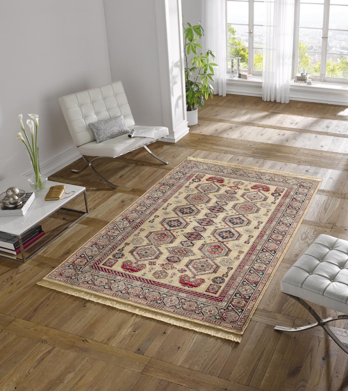 HANSE Home Teppich »Gala«, rechteckig, 9 mm Höhe, Fransen, Orient Optik, Viskose mit Fransen, Robust, Pflegeleicht