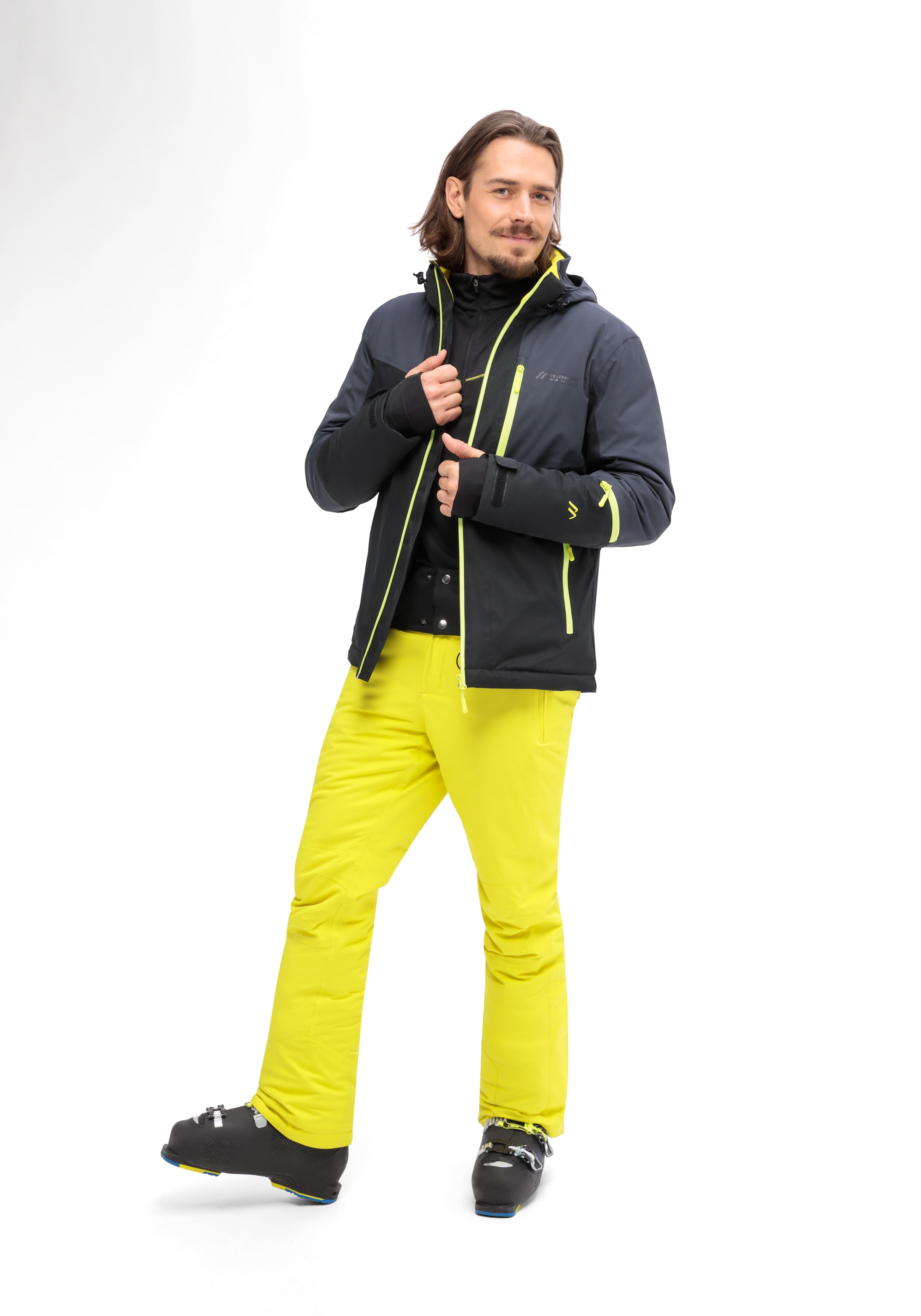 Maier Sports Skijacke »MONZABON M 2.0«, Herren Winterjacke, wind/wasserdicht, 3 RV-Taschen und Kapuze, Regular fit