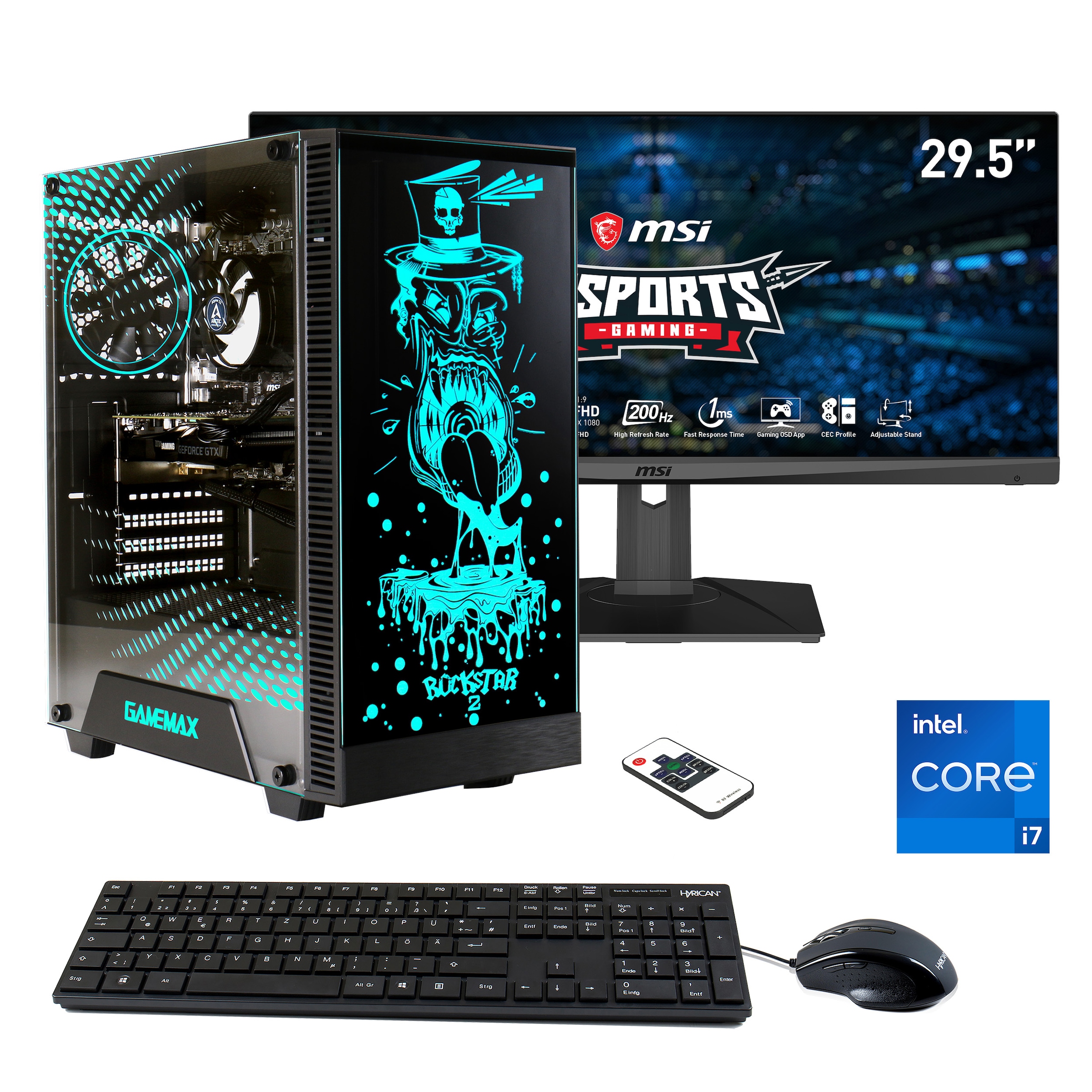 Hyrican Gaming-PC-Komplettsystem »Rockstar SET02363«, inklusive 29,5" Monitor MSI Optix MAG301RF