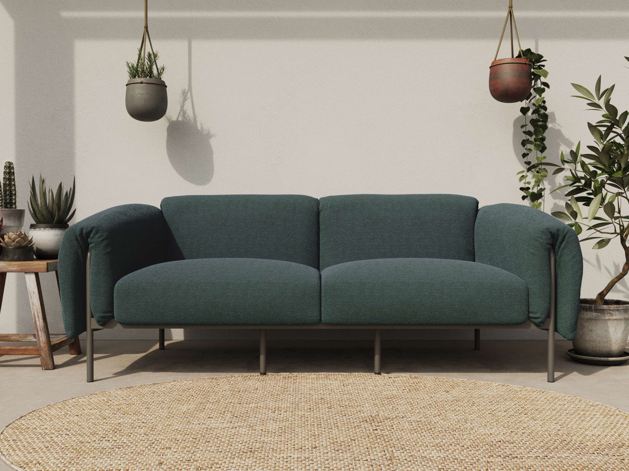 andas 2-Sitzer »Lumi«, Outdoor Gartensofa, wetterfeste Materialien, Breite 186 cm