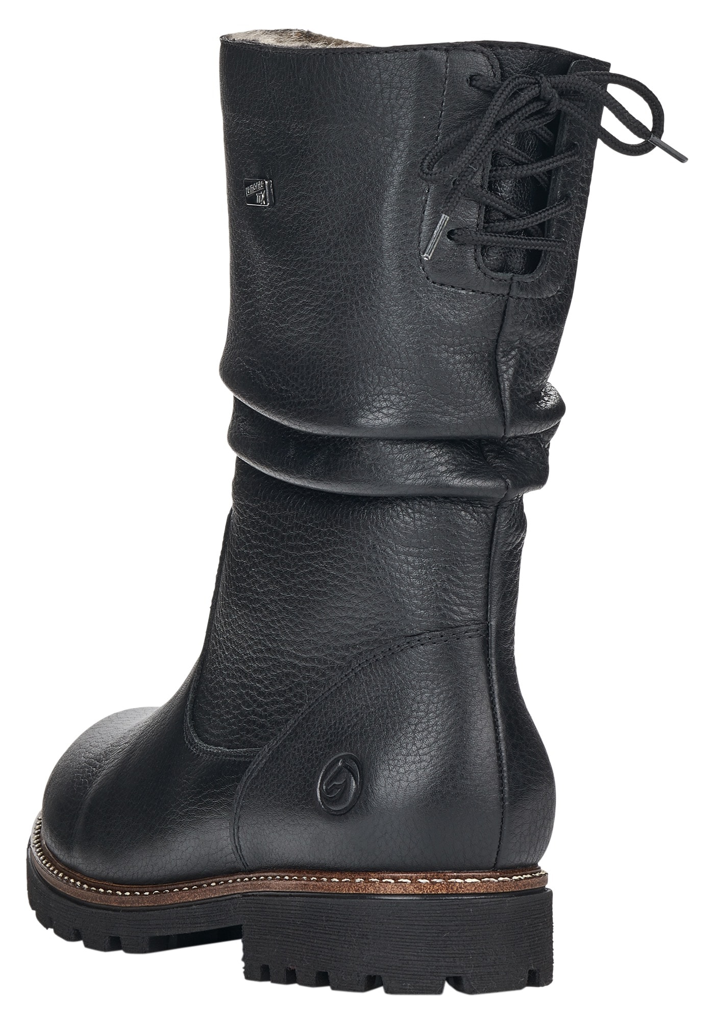 Remonte Winterstiefel, Blockabsatz, Winterboots mit Falten am slouchy Schaft, schmale Form