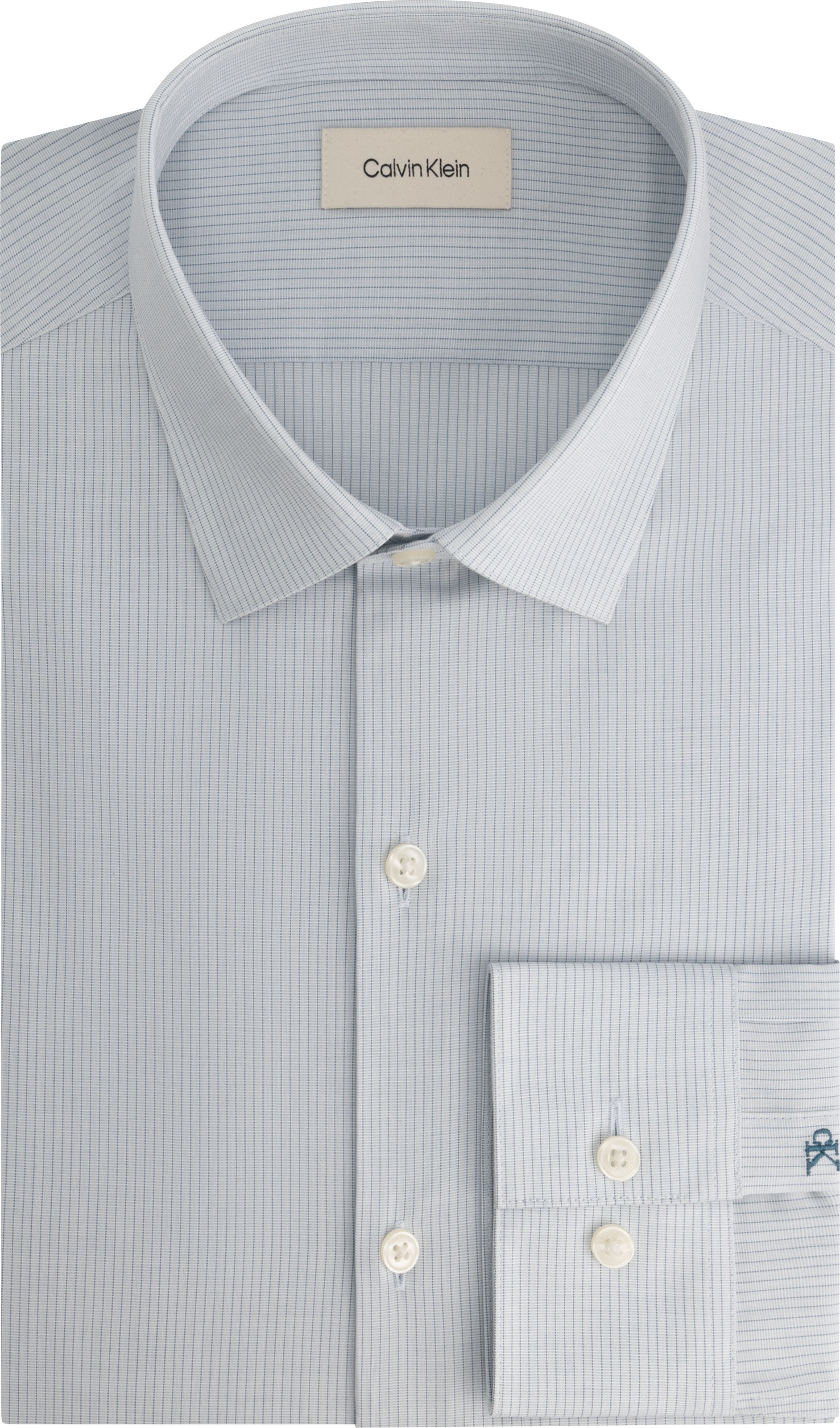 Calvin Klein Businesshemd »SLIM ESNTL POPLIN STR STP« Slim fit mit Rundhalsausschnitt