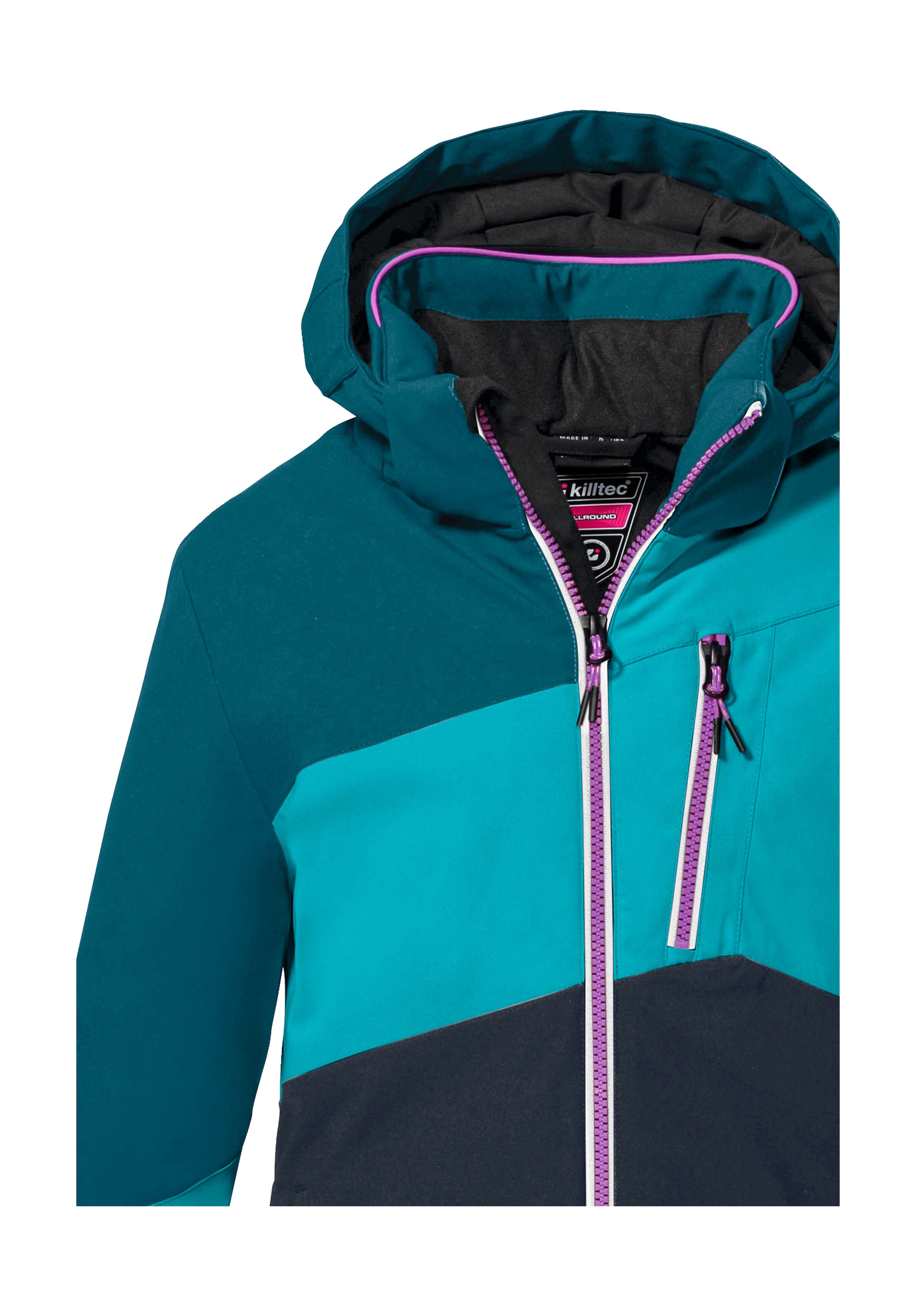 Killtec Skijacke »KSW 166 GRLS SKI JCKT« Atmungsaktive, wasser- und winddichte Skijacke mit abnehmbarer Kapuze