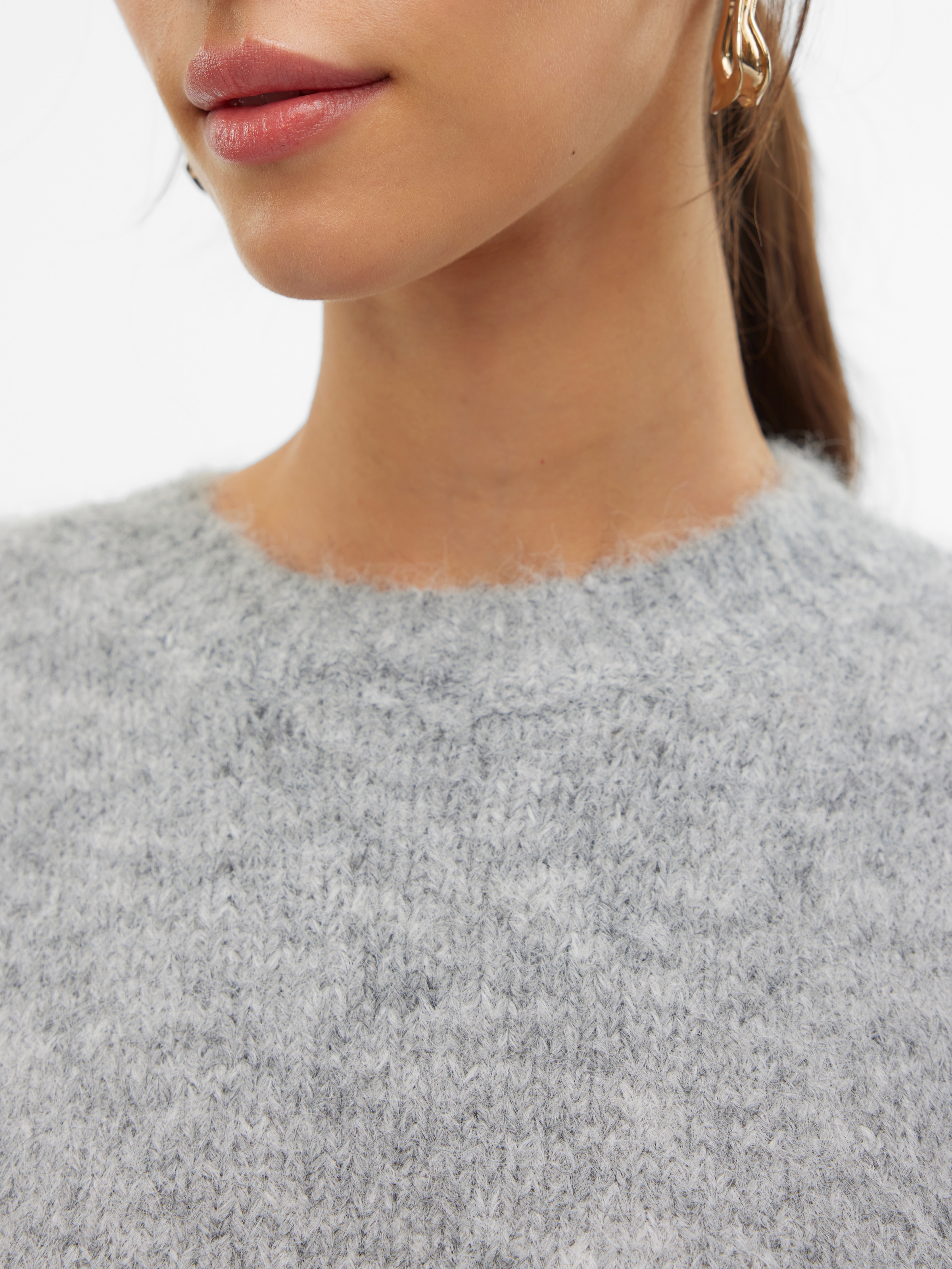 Vero Moda Strickpullover »VMNOVAH SS O-NECK PUFF PULLOVER GA NOOS«
