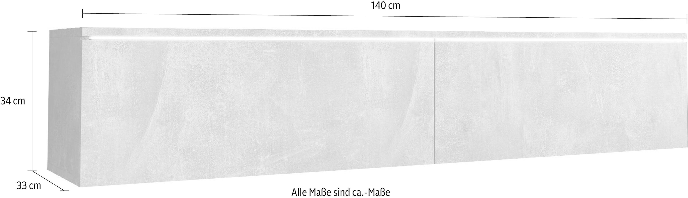 INOSIGN Lowboard »Vera«, Breite 140 cm, stehend und hängend