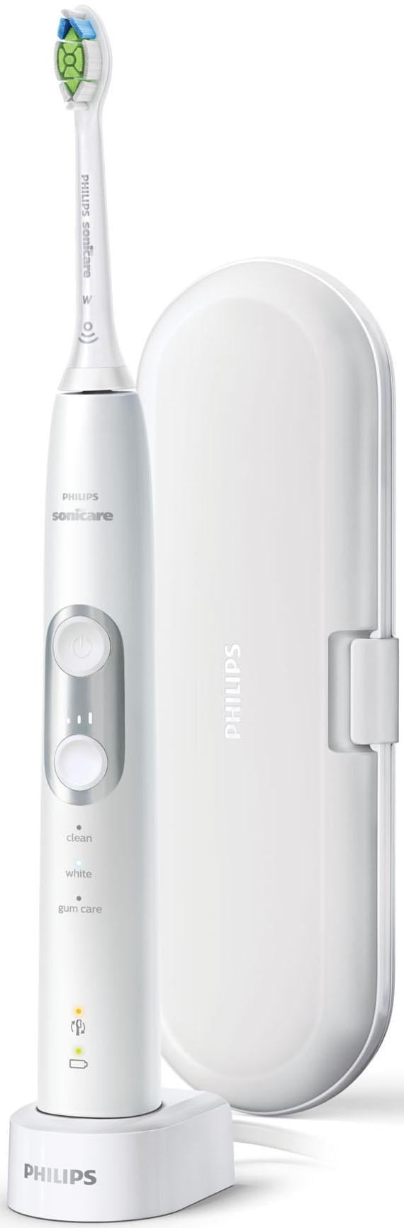 Philips Sonicare Elektrische mit 3 ProtectiveClean 3 »HX6877/28«, Zahnbürste Putzprogrammen St. 6100, Jahren 1 mit Garantie XXL Aufsteckbürsten, Schallzahnbürste
