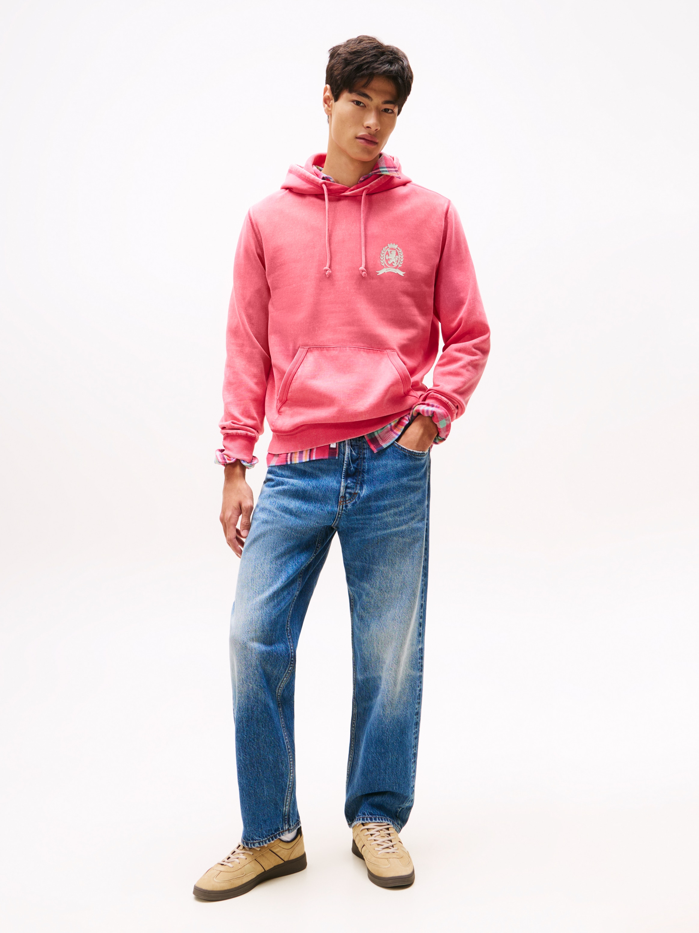 Tommy Jeans Hoodie »TJM WASHED CREST PLAY« regular fit, Sweatshirt, Rückenprint