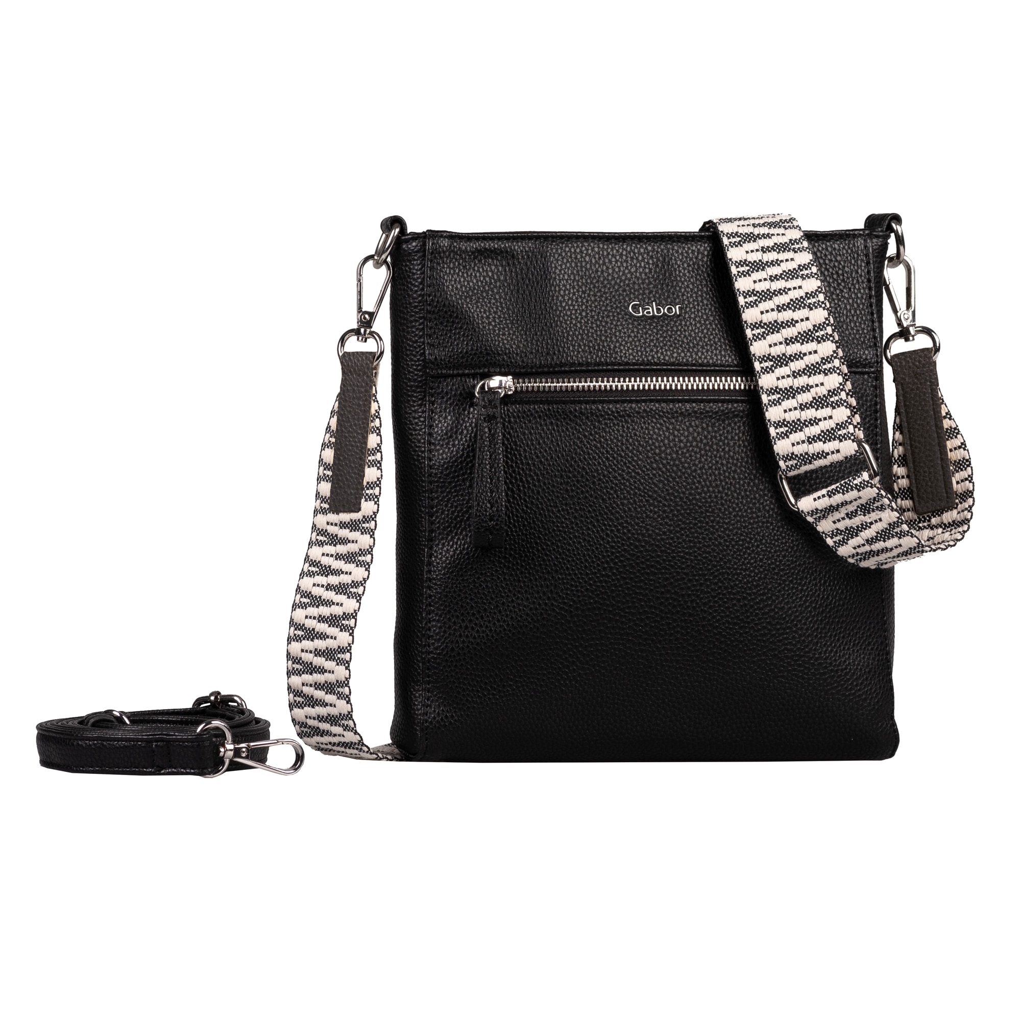Gabor Umhängetasche "Silena" Damen Schultertasche mit hochwertig, gewebtem Gurtband