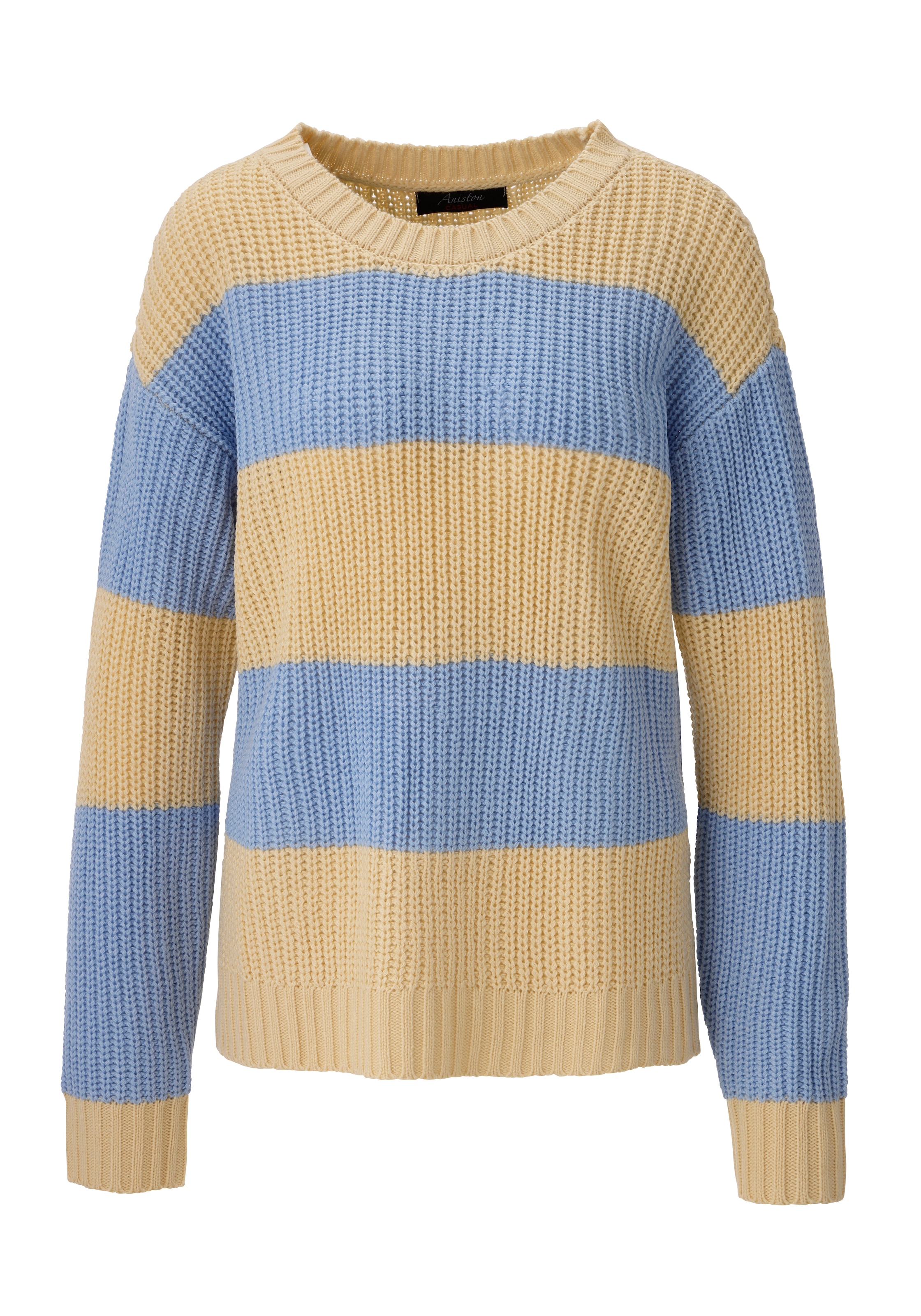 Aniston CASUAL Strickpullover im Colorblocking mit breiten Streifen - NEUE KOLLEKTION