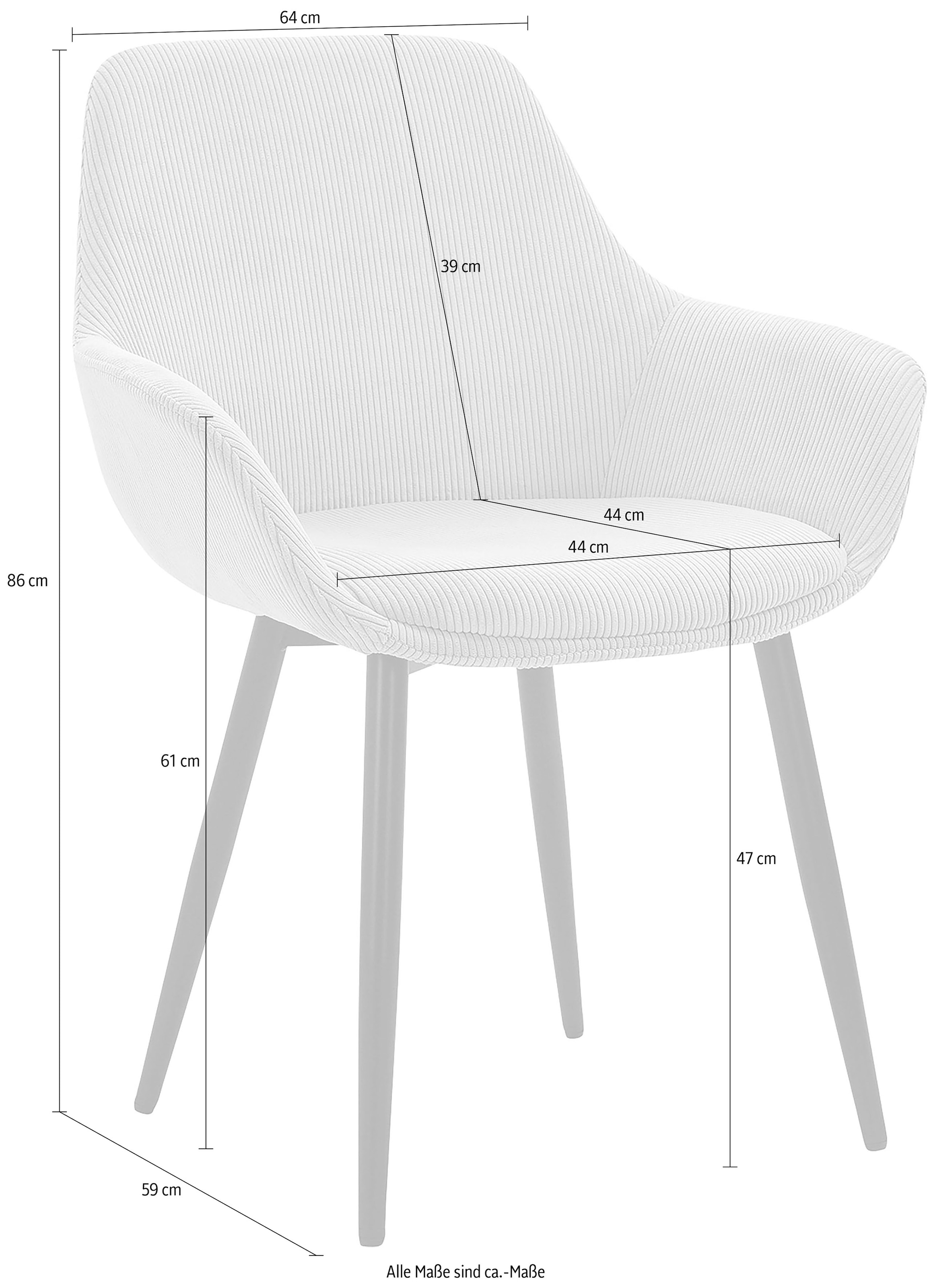SalesFever Armlehnstuhl, (Set), 2 St., Strukturstoff, Bezug in Cord-Optik  auf Rechnung kaufen | Stühle