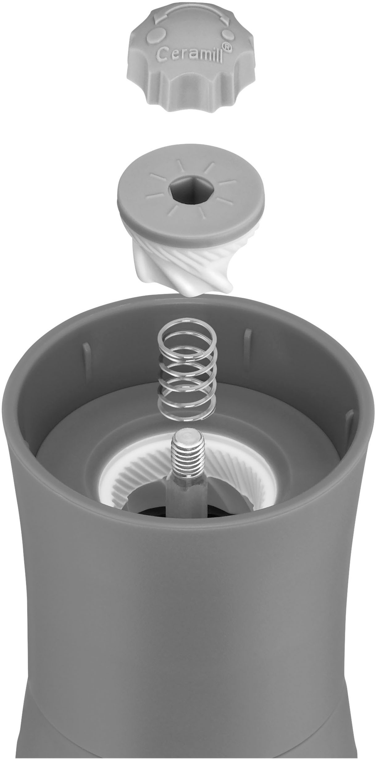 WMF Gewürzmühle »Trend«, 2-tlg. Set, Keramik-Mahlwerk, aromadicht, Mahlstärken-Einstellung