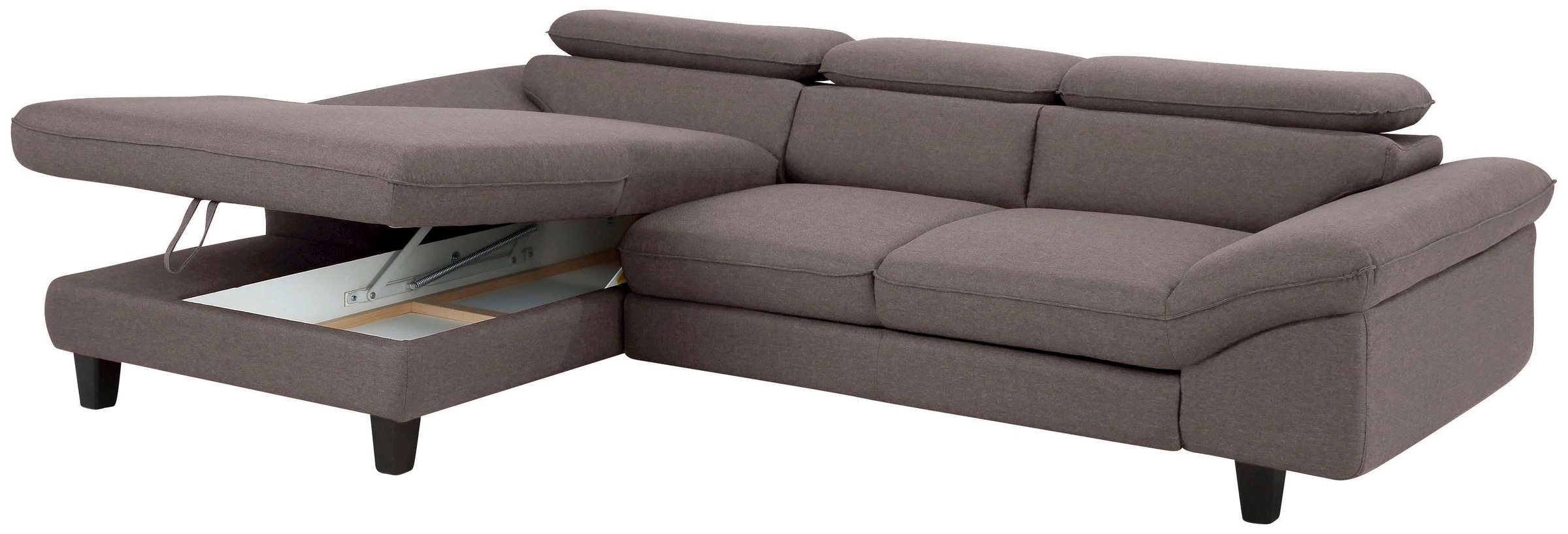 Home affaire Ecksofa »Pilot L-Form«, mit Kopfteilverstellung, wahlweise mit Bettfunktion & Bettkasten