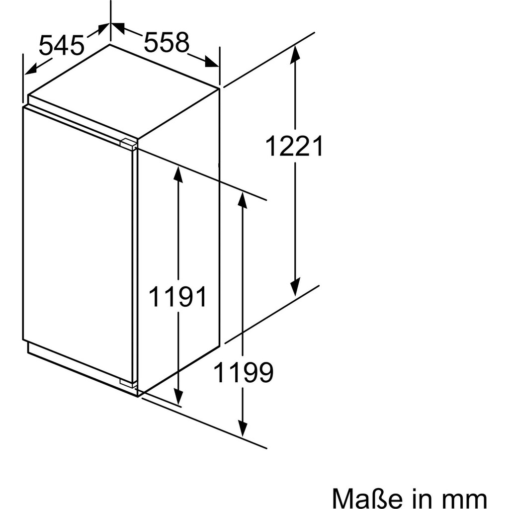 SIEMENS Einbaukühlschrank »KI41RADF0«, KI41RADF0, 122,1 cm hoch, 55,8 cm breit