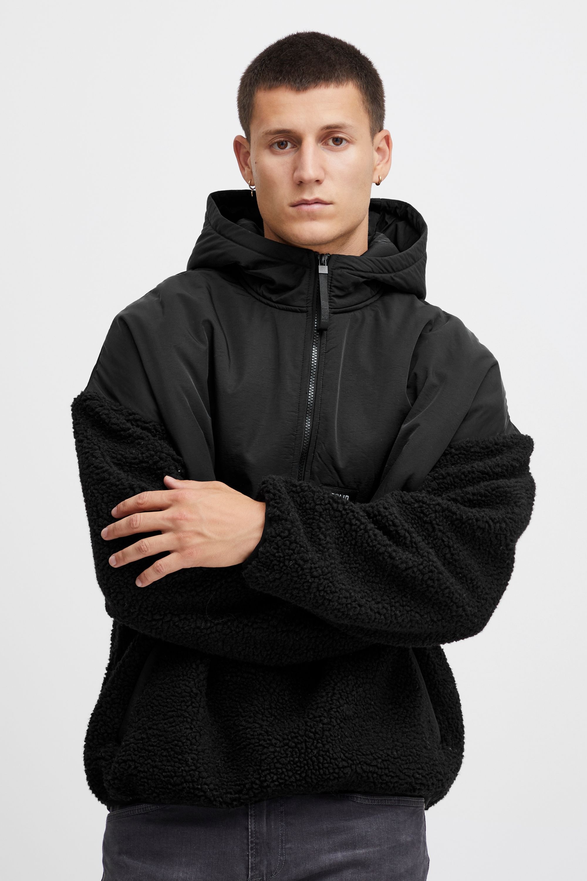 !Solid Fellimitatjacke »Fellimitatjacke SDMarco«, mit Kapuze