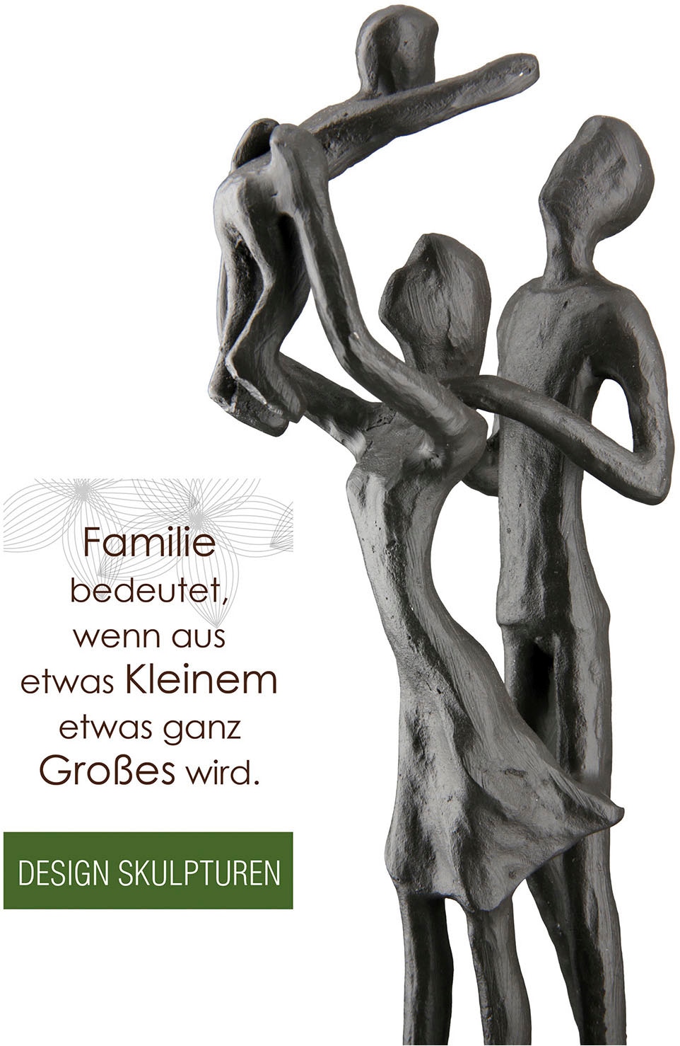 Casablanca by Gilde Dekofigur »Skulptur Familienglück braun H. 20 cm«