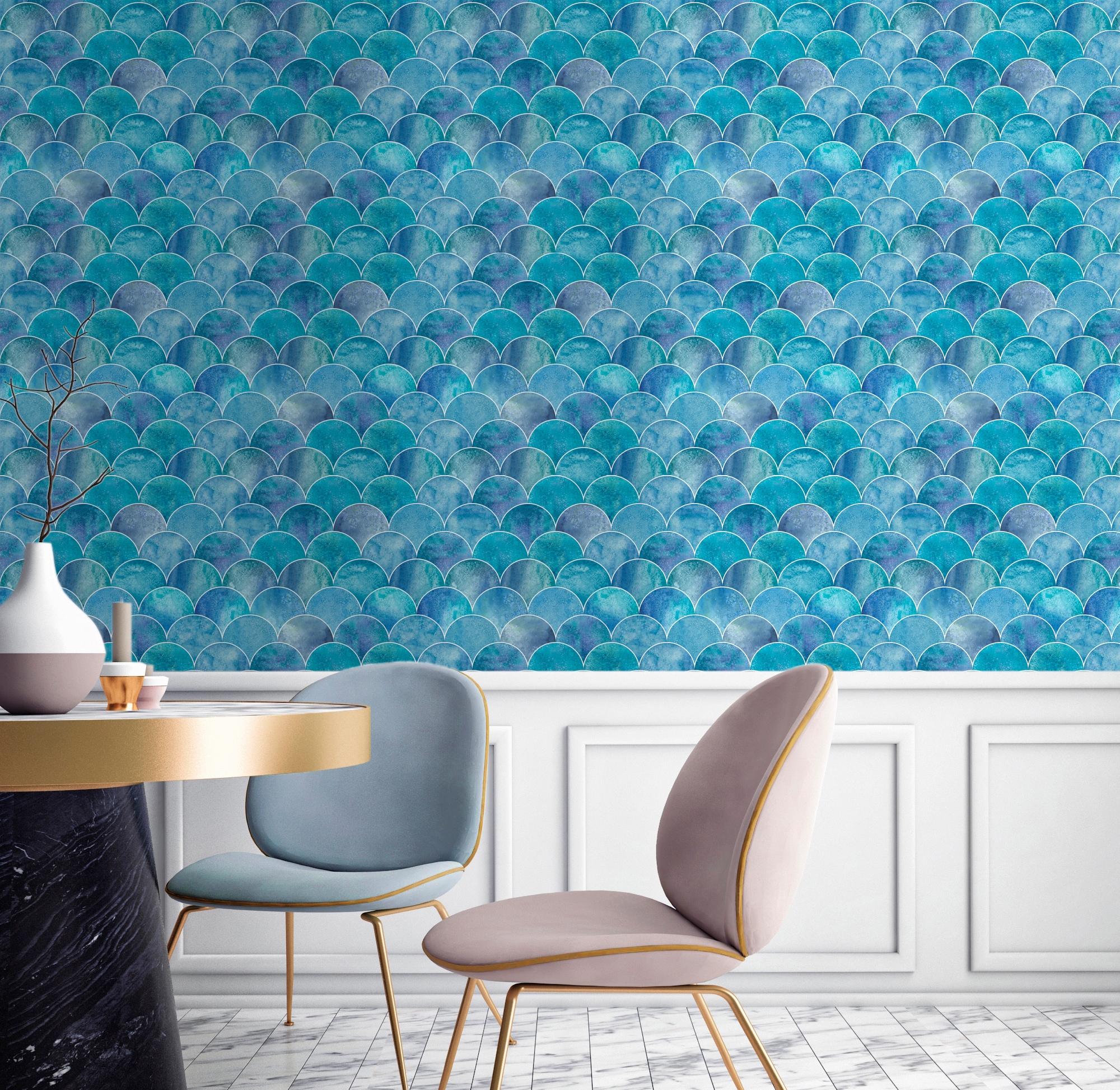 queence Vinyltapete »Charlie« Barock | Kunst | bedruckt glatt 90x250cm, selbstklebend, kinderleichte Anbringung, , Sticker