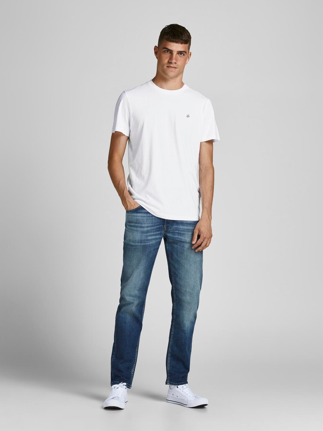 Jack & Jones Rundhalsshirt »JORJXJ TEE SS CREW NECK 5PK MP NOOS«