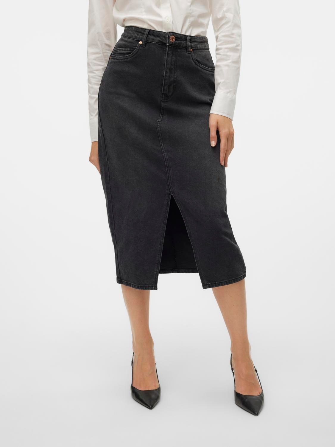 Vero Moda Maxirock »VMVERI HR CALF DENIM SKIRT GA NOOS«