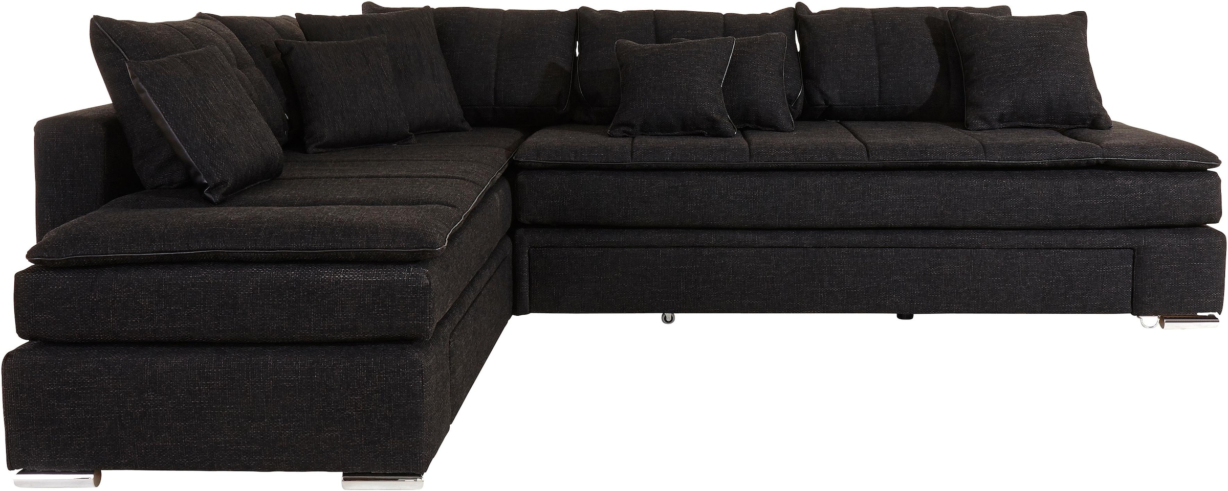 INOSIGN Ecksofa »Boxspringbett Night & Day L-Form mit Dauer-Schlaffunktion o. Armlehnen«, mit Boxspring-Bettfunktion 164x200 cm und Bettkasten, Dauerschläfer!