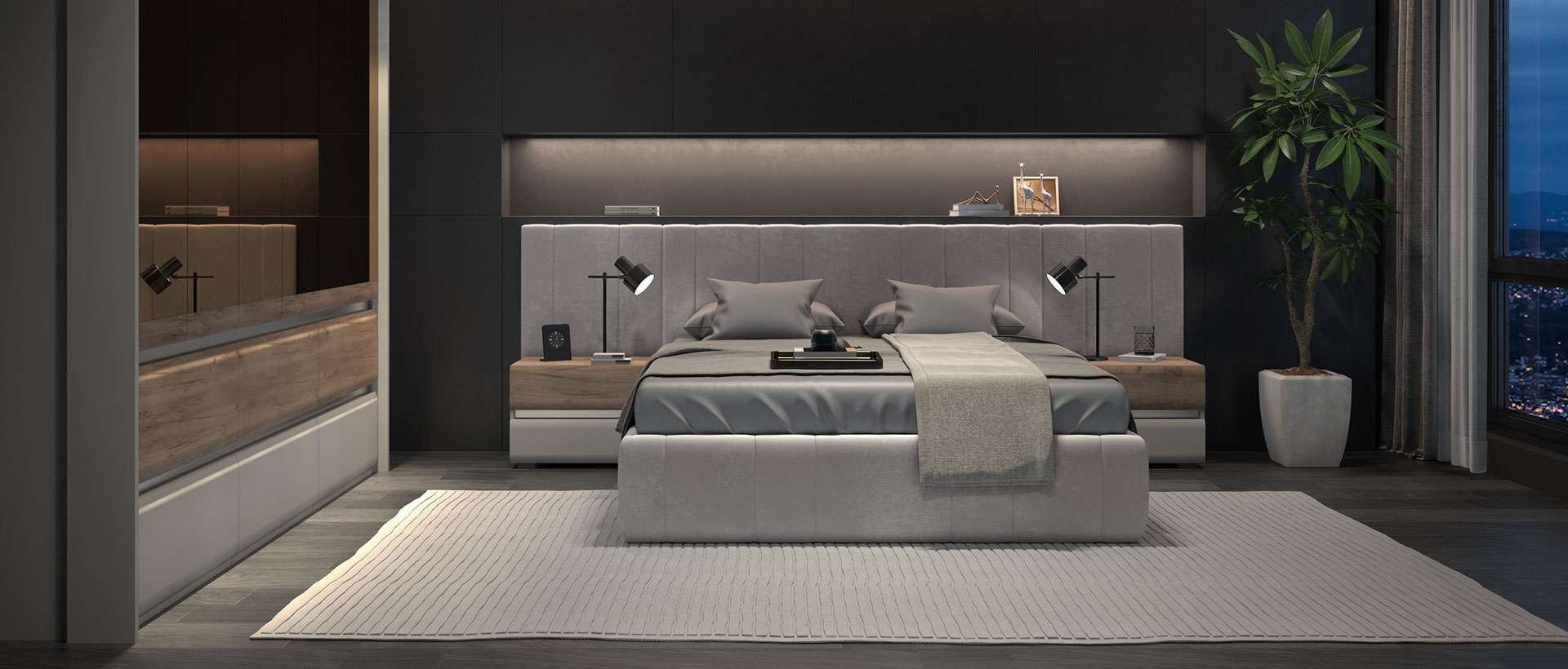 Places of Style Bettgestell »Invictus«, mit Lattenrost und Bettkasten