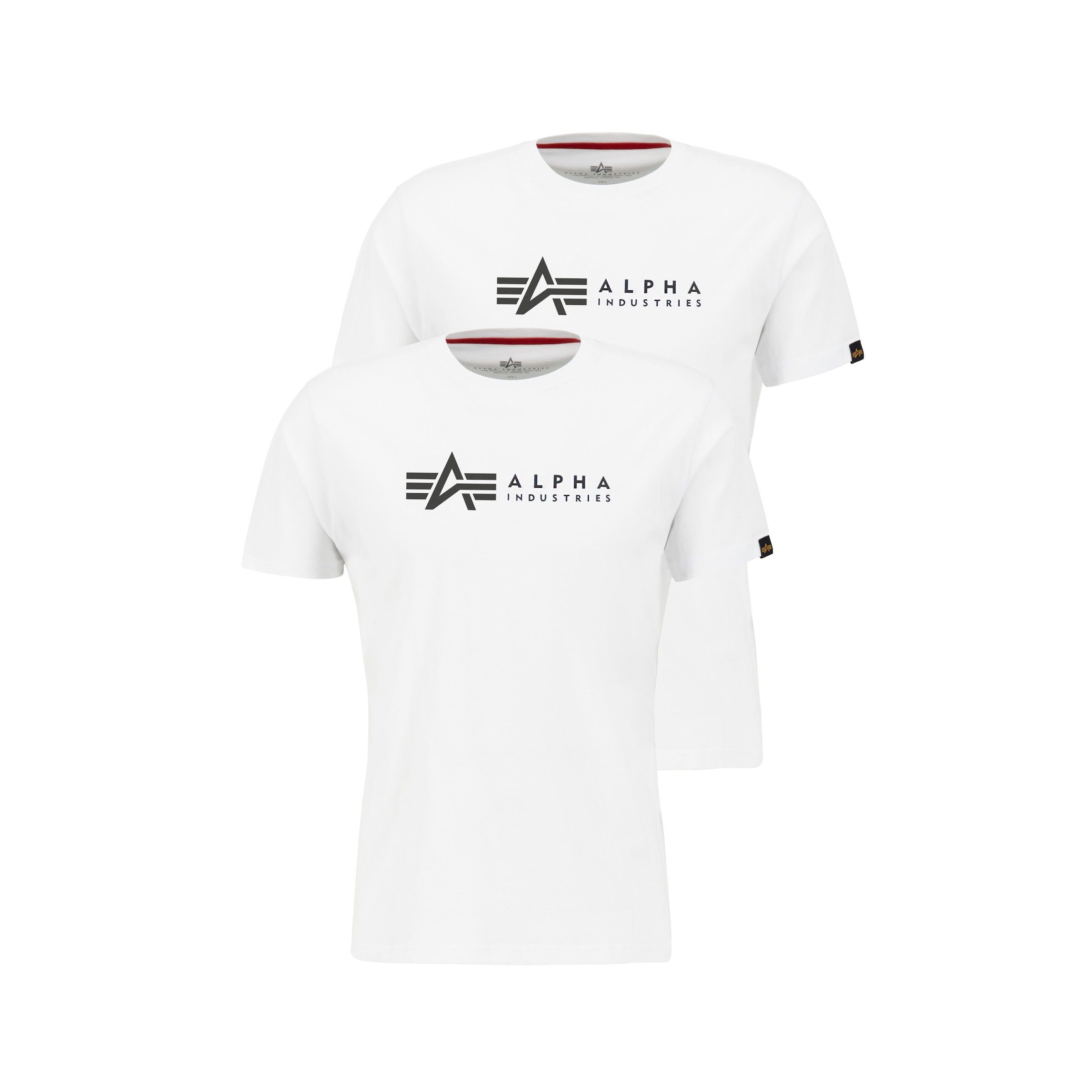 Alpha Industries Rundhalsshirt »Label T 2 Pack«, (Packung, 2 tlg., 2er-Pack)