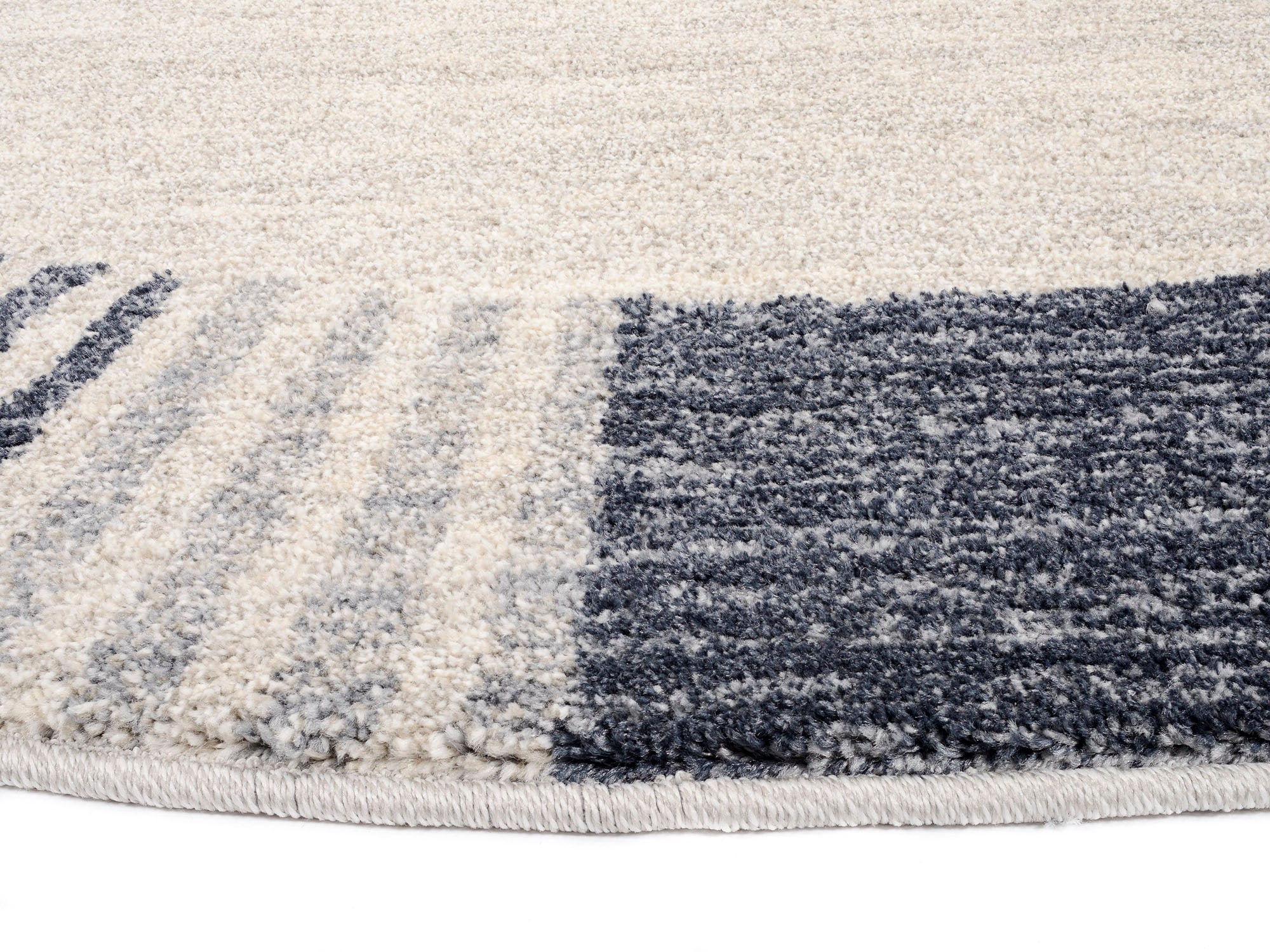 OCI DIE TEPPICHMARKE Teppich »CASTLE FLORA , auch in rechteckig« rund 20 mm Höhe dichter Frisé Kurzflor, farbiger Bordüre, Wohnzimmer, Schlafzimmer