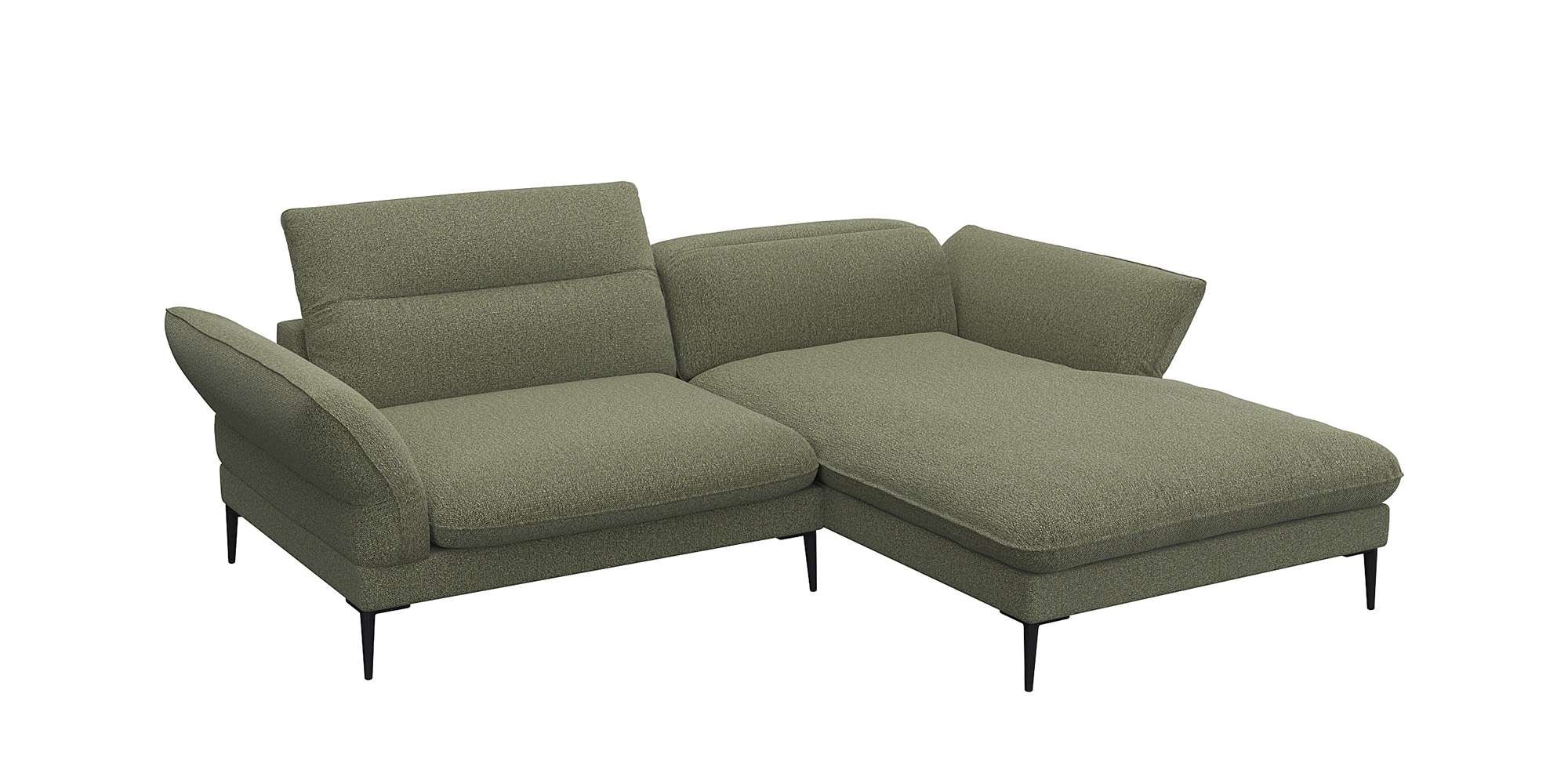 FLEXLUX Ecksofa »Salino, Funktionssofa mit Recamiere, Relaxsofa, Ecksofa« Sofa mit Arm- und Kopfteil-Verstellungen, Kaltschaum & Stahl-Wellen