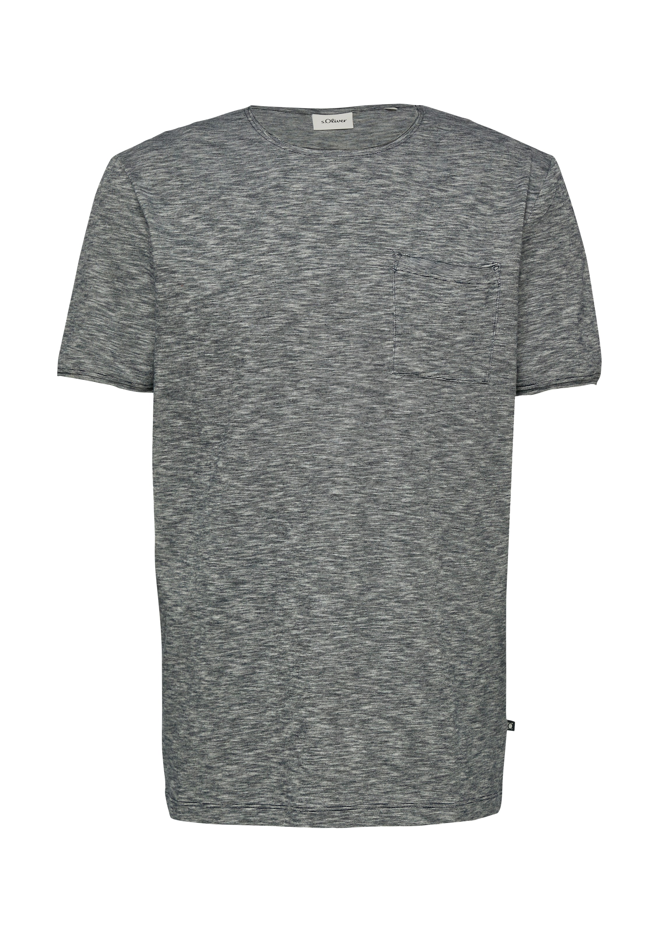 s.Oliver Kurzarmshirt Sommershirt meliert, mit Brusttasche