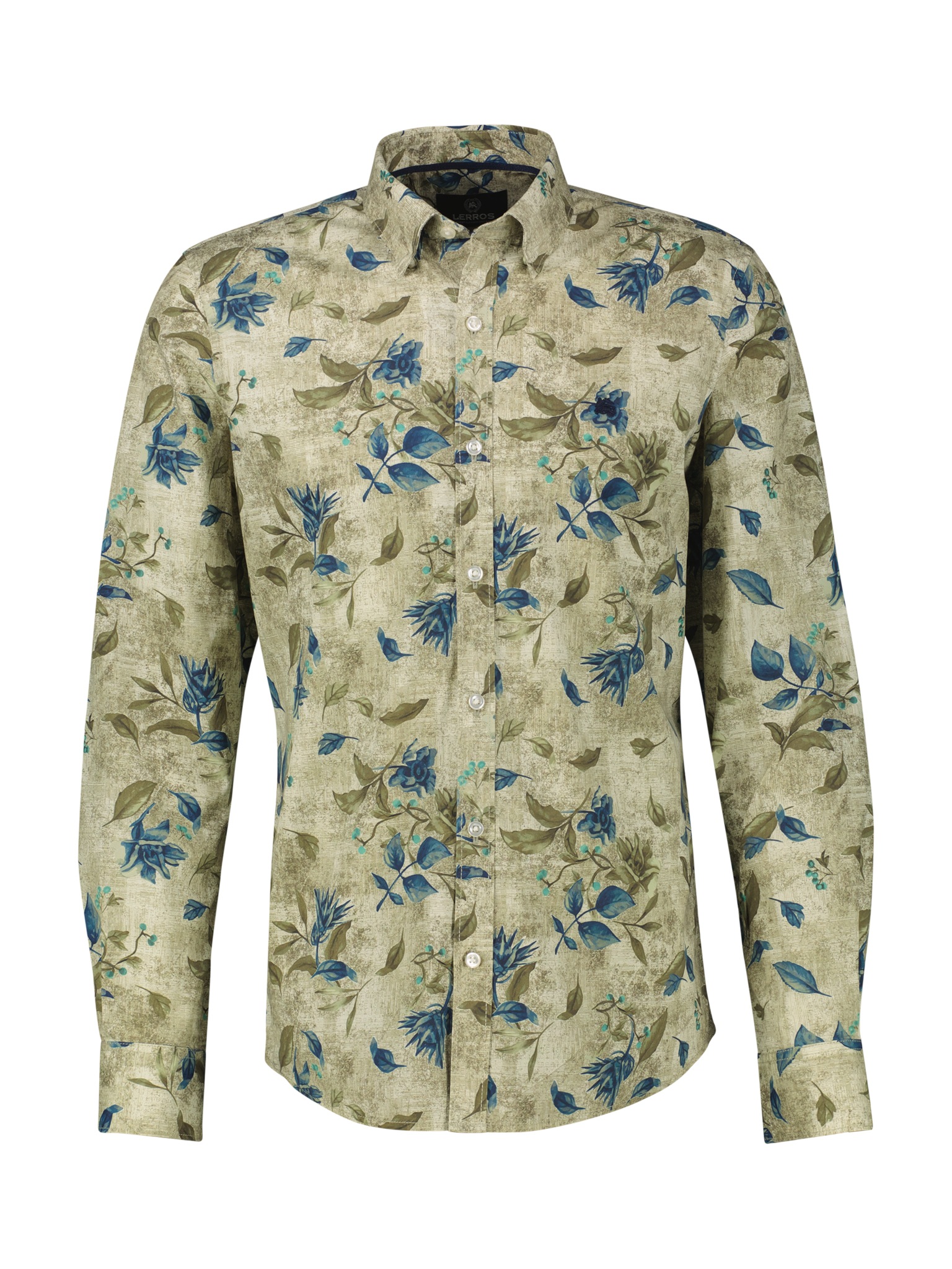 LERROS Langarmhemd mit floralem Allover-Print