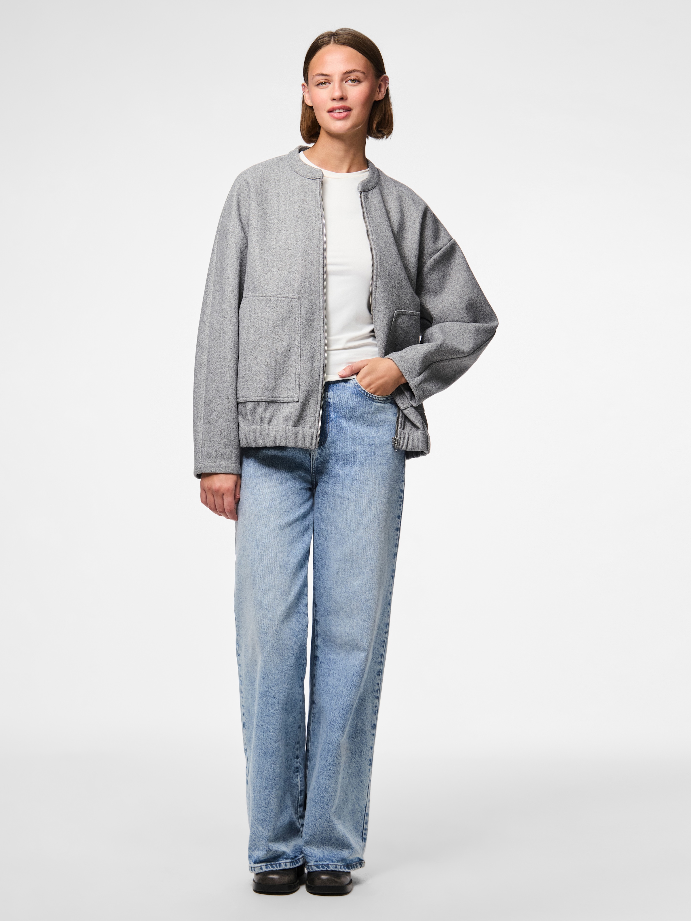 pieces Blouson »PCDEBBIE LS BOMBER JACKET NOOS«, ohne Kapuze