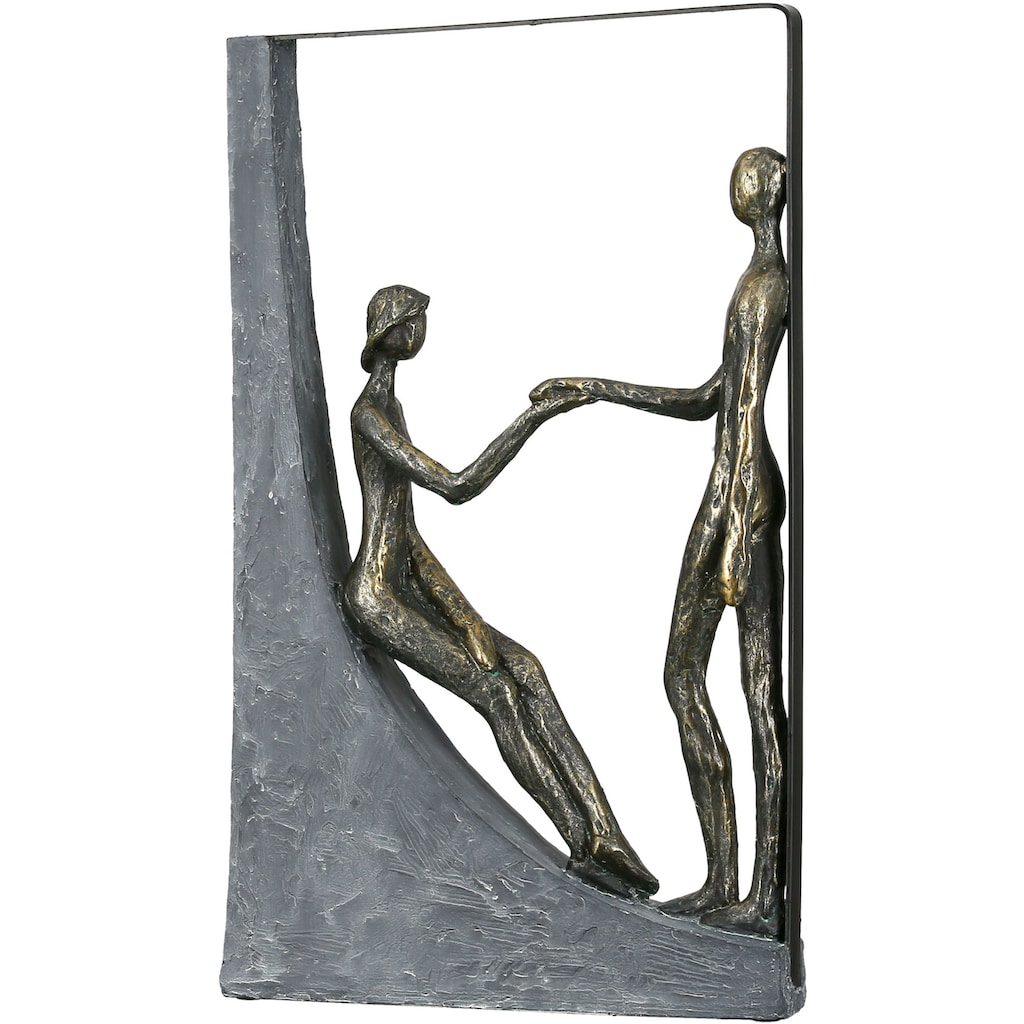 Casablanca by Gilde Dekofigur »Skulptur Holding Hands, bronzefarben/grau«