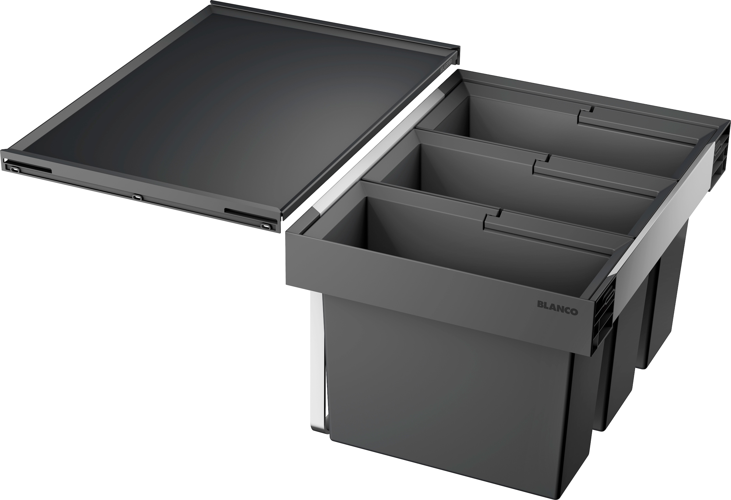 Blanco Mülltrennsystem "Flexon II 60/3" 3 Behälter Kunststoff, Stahlblech, 600 mm Untermass