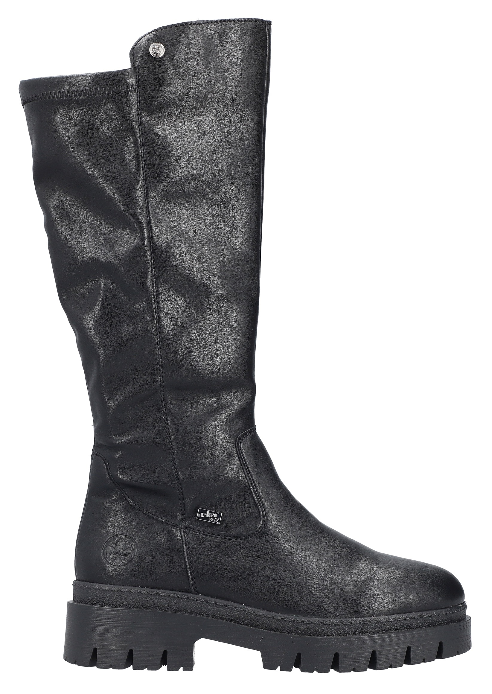 Rieker Winterstiefel  Langschaftstiefel, Plateaustiefel mit Stretch am Schaft, TEX-Membrane