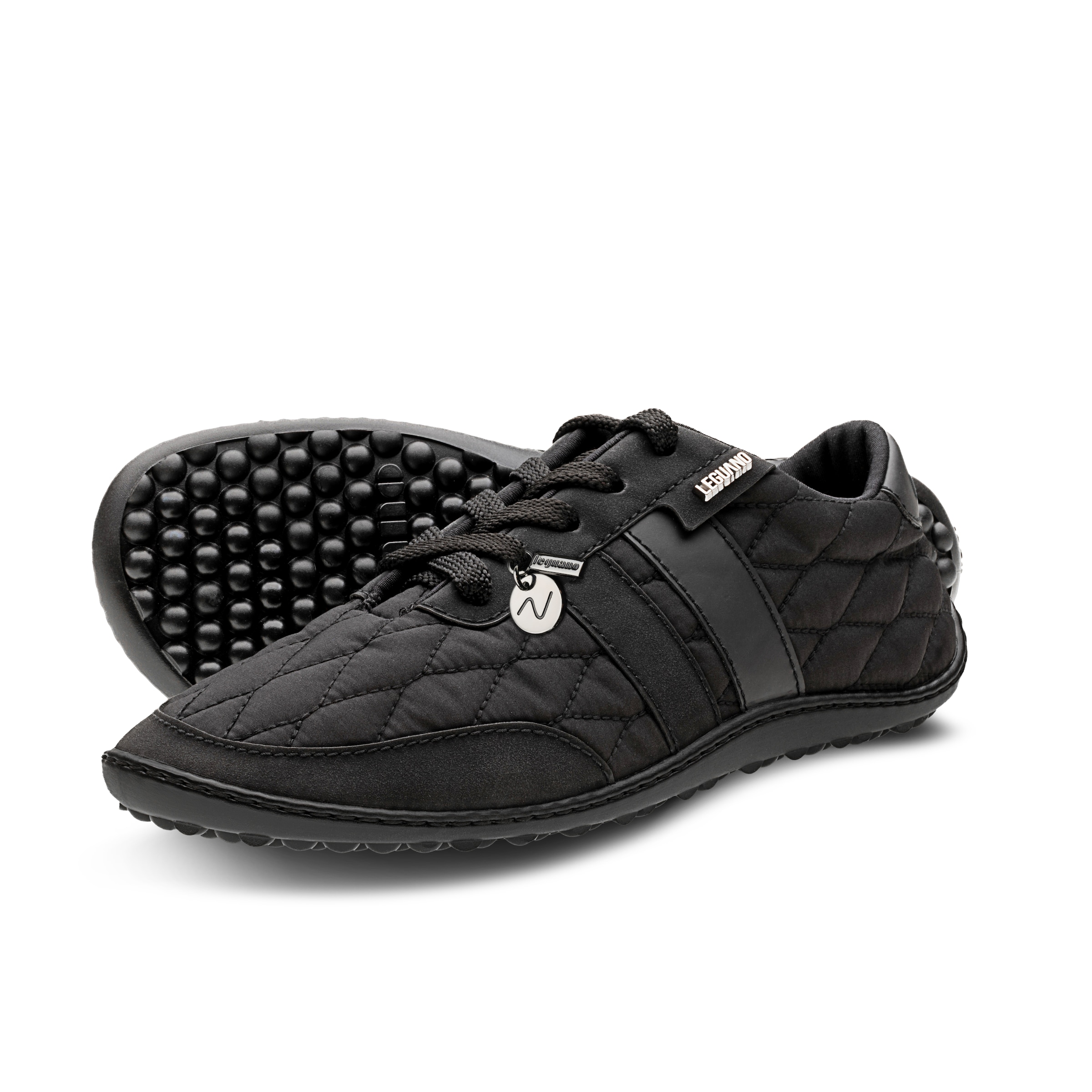 Leguano Barfußschuh »NIGHTSTEP«  Schnürschuh mit Ziersteppung und Logo-Anhänger