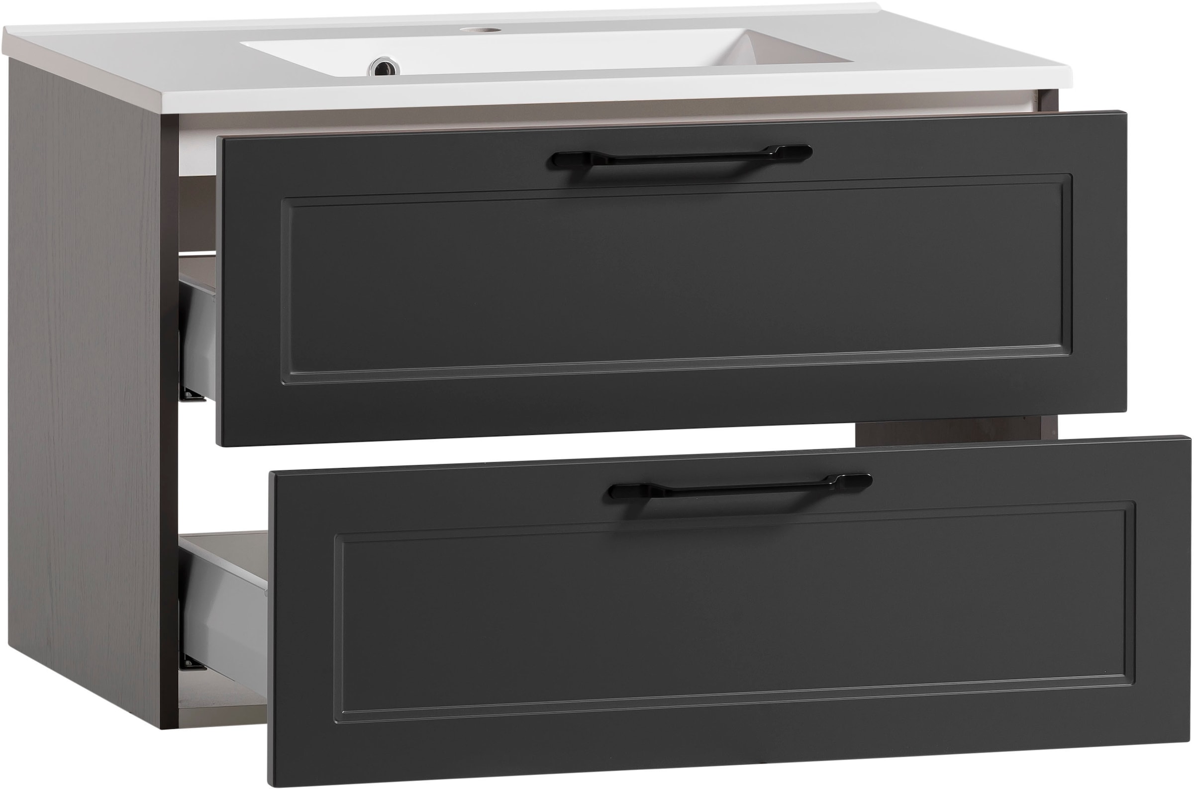 welltime Badmöbel-Set »Lana«, (Komplett-Set, 2 St.), Badezimmer-Set, 2-teilig, inkl. Waschbecken, 80 cm breit