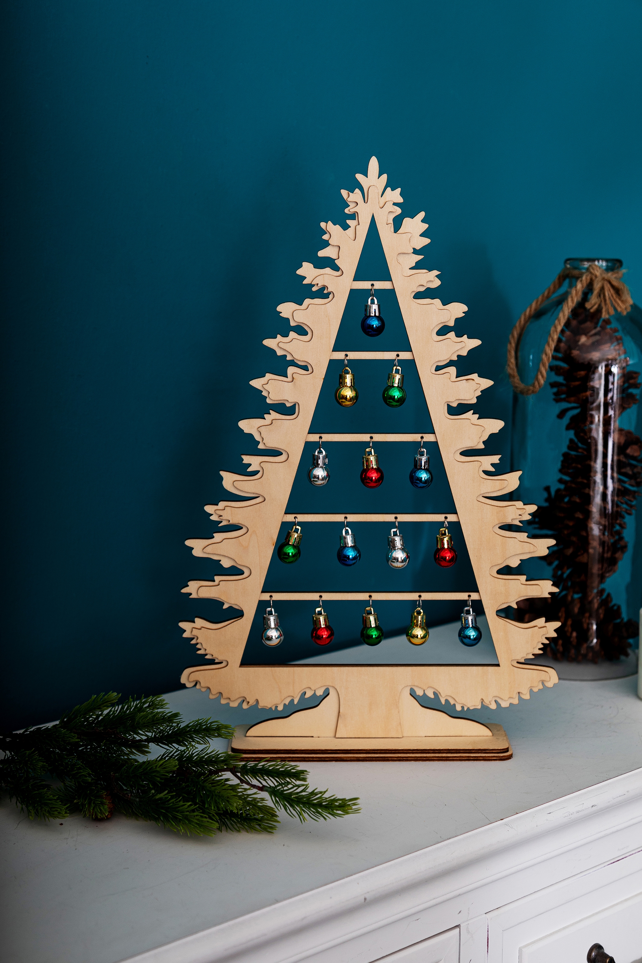 Möbel ca. Dekobaum & Höhe kaufen geschmückt Accessoires Holz, mit Raten »Weihnachtsdeko«, aus 45 auf Weihnachtskugeln, cm Myflair