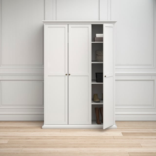 Home affaire Drehtürenschrank »Paris«, Landhaus-Stil aus schönem  Holzfurnier, Höhe 200,5 cm (3 türig) bequem bestellen