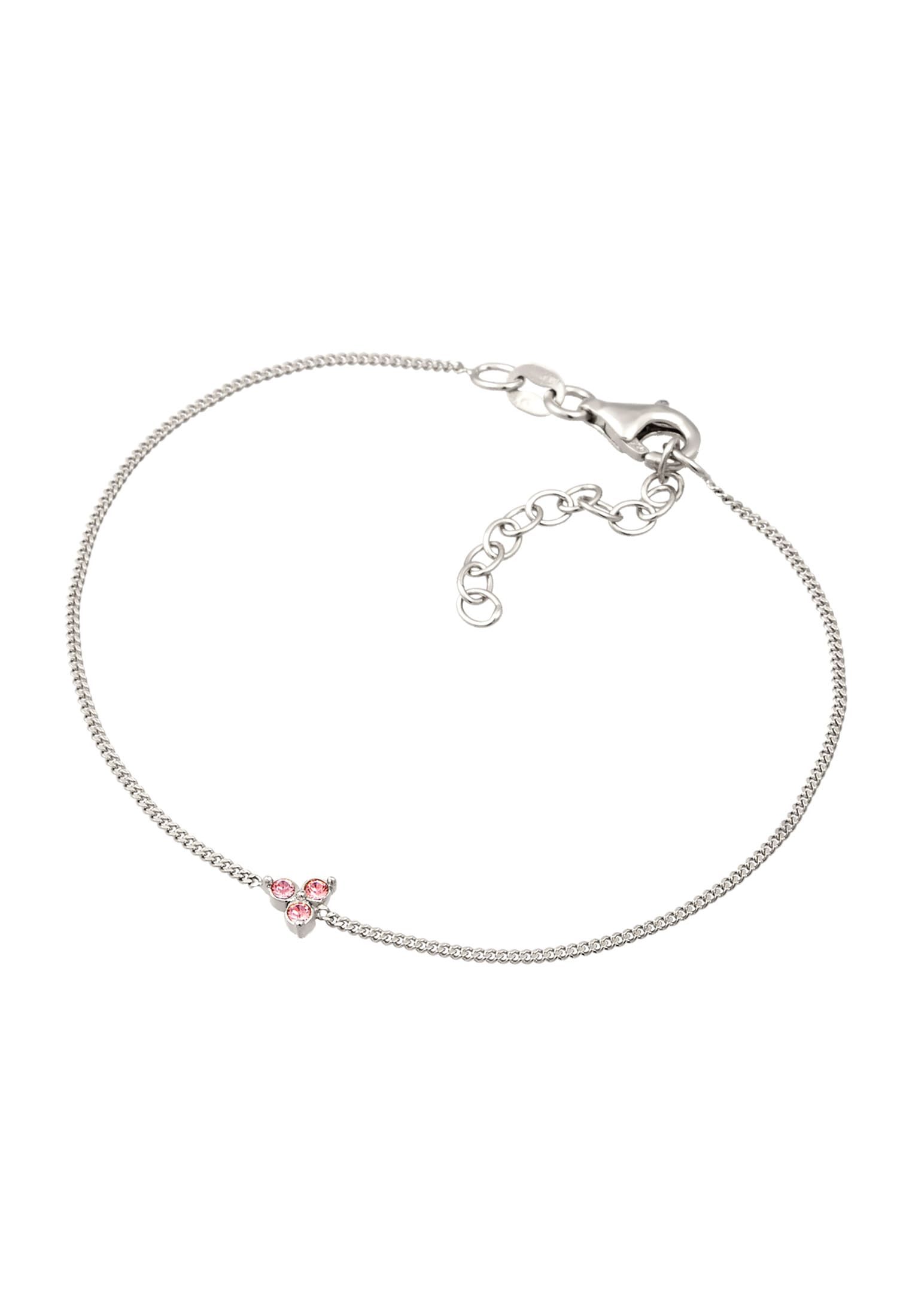 Elli Armkette »Armband Dreieck Glass Crystals Rose 925 Sterling Silber«