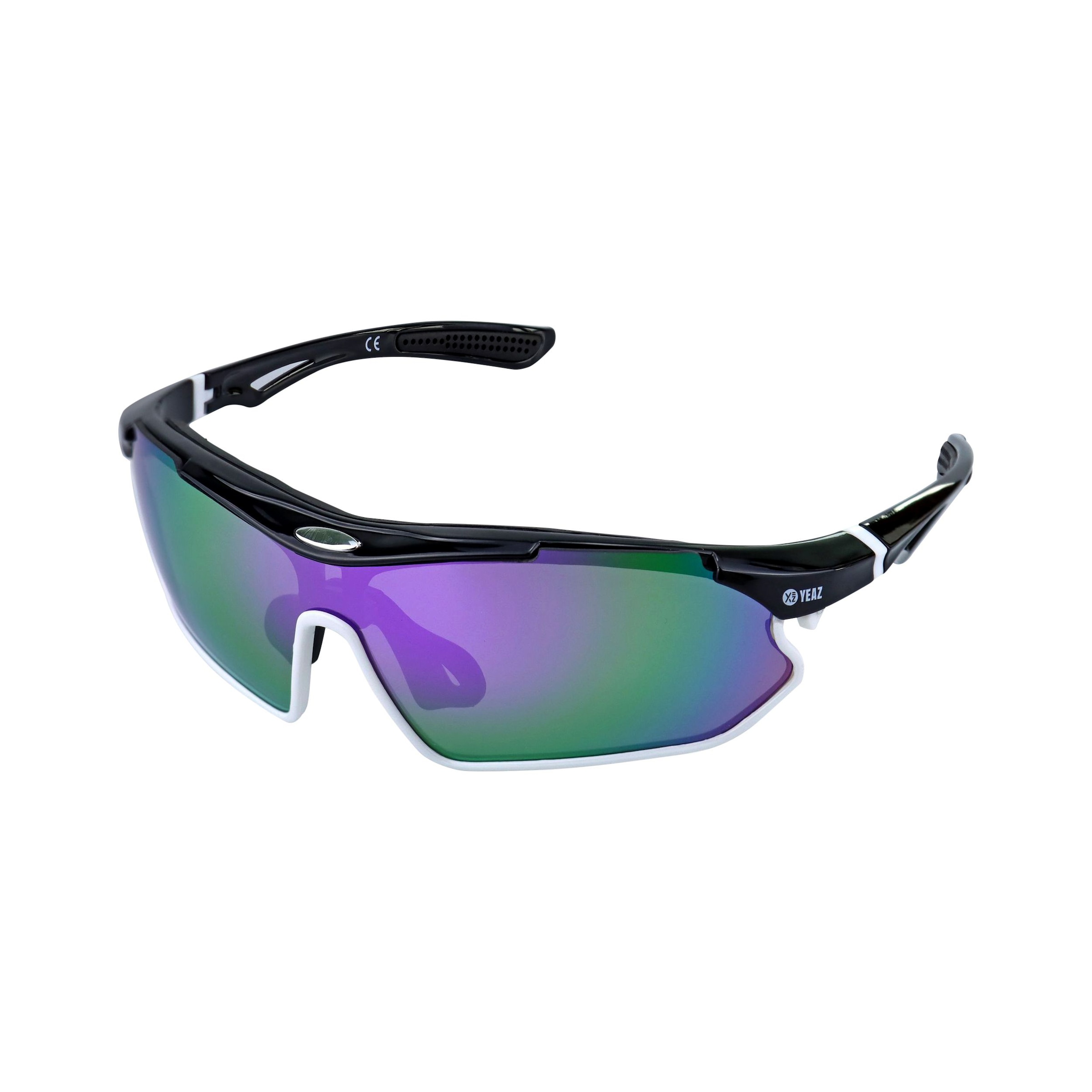 YEAZ Sportbrille »Sport-Sonnenbrille schwarz/weiß/lila SUNRAY«