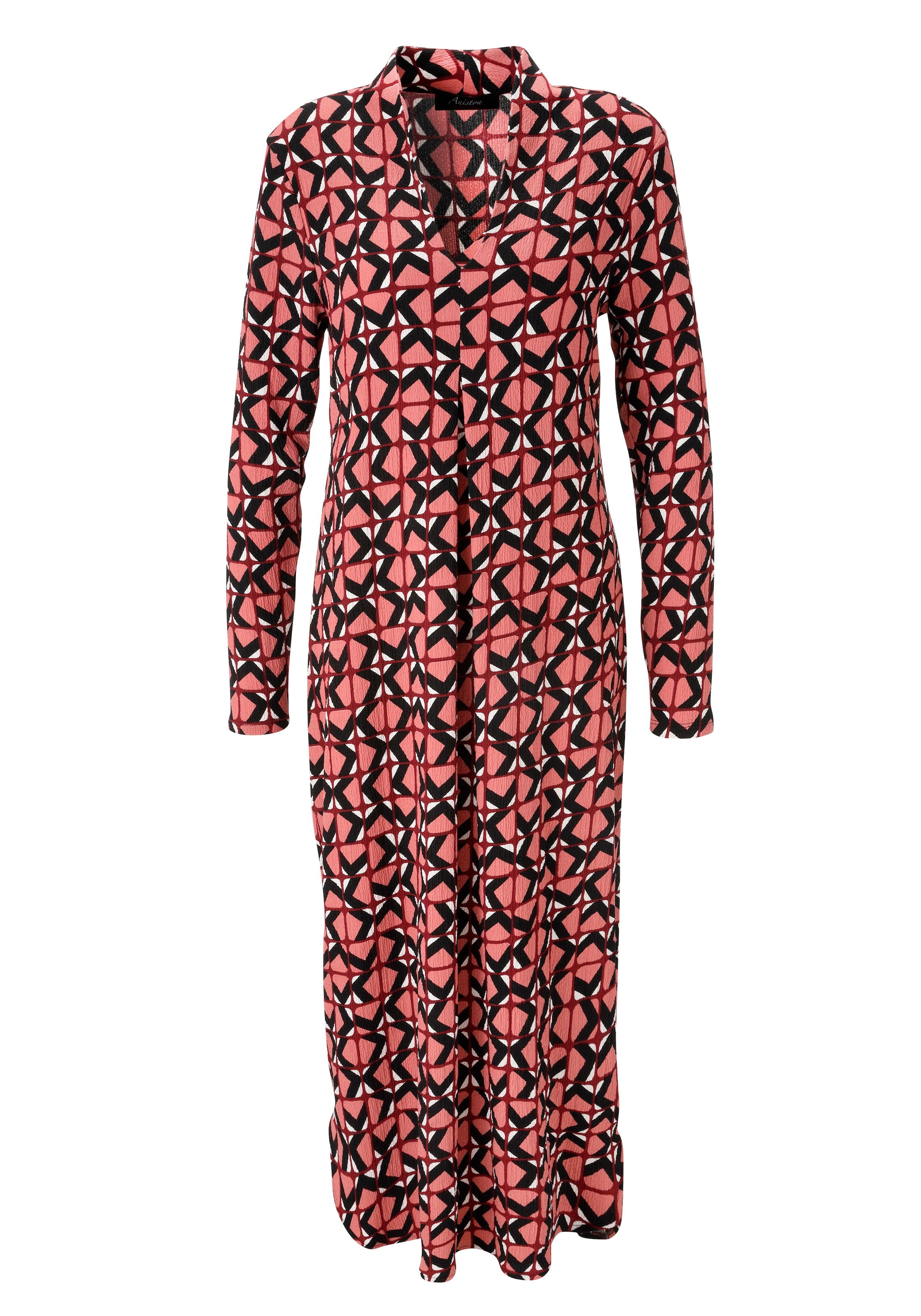 Aniston CASUAL Midikleid mit grafischem Retro-Muster - jedes Teil ein Unikat