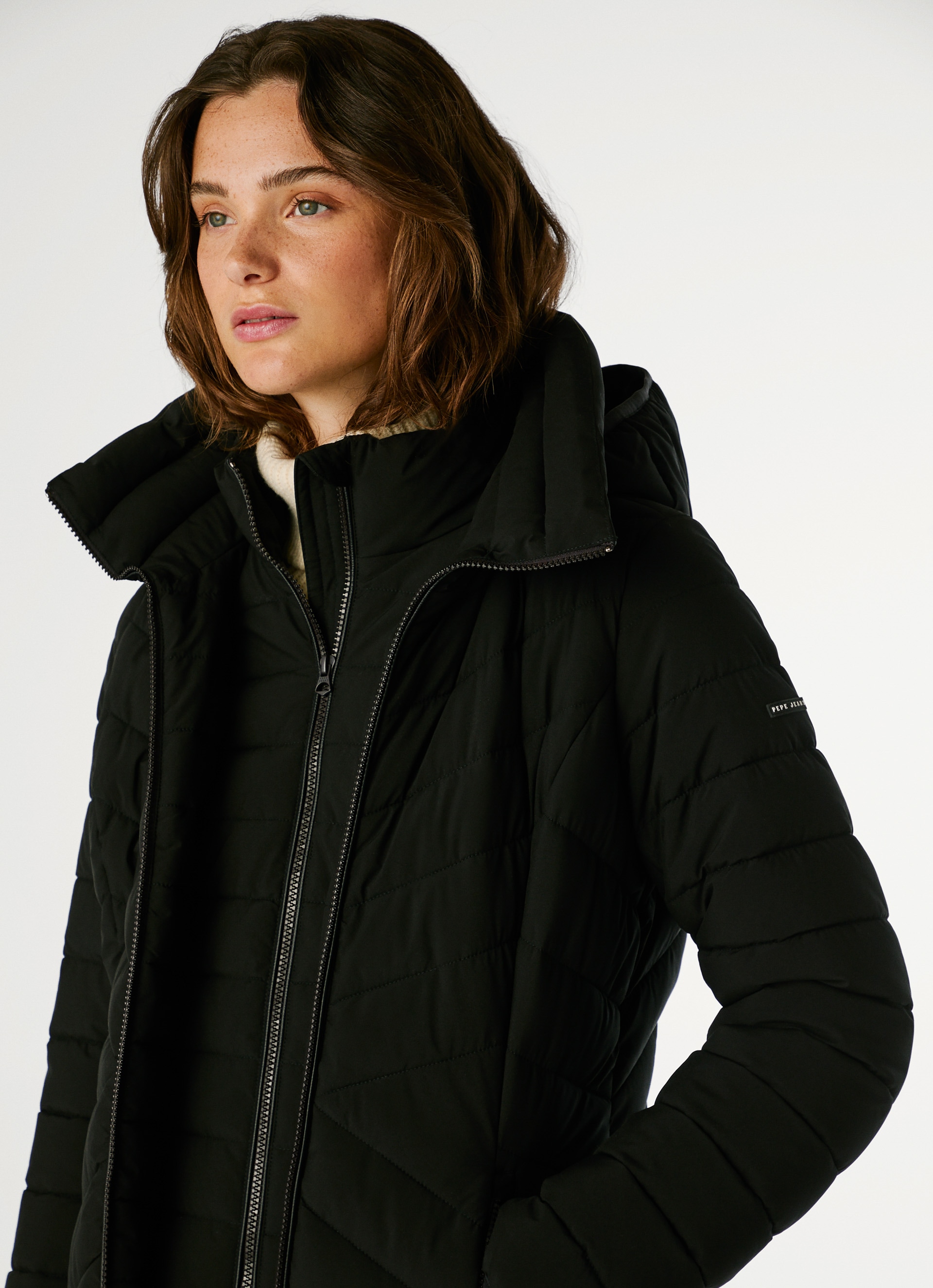 Pepe Jeans Steppmantel »SANN LONG« wasserabweisend, mit Innenverschluss