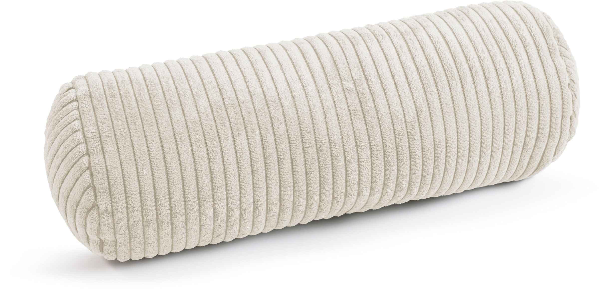 Magma Heimtex, Nackenrolle »SHARA Nackenrolle« Kuschelige Nackenrolle aus Cord – Komfort trifft Stil, Beige, Faserbällchen (Polyester), Polyamid, 